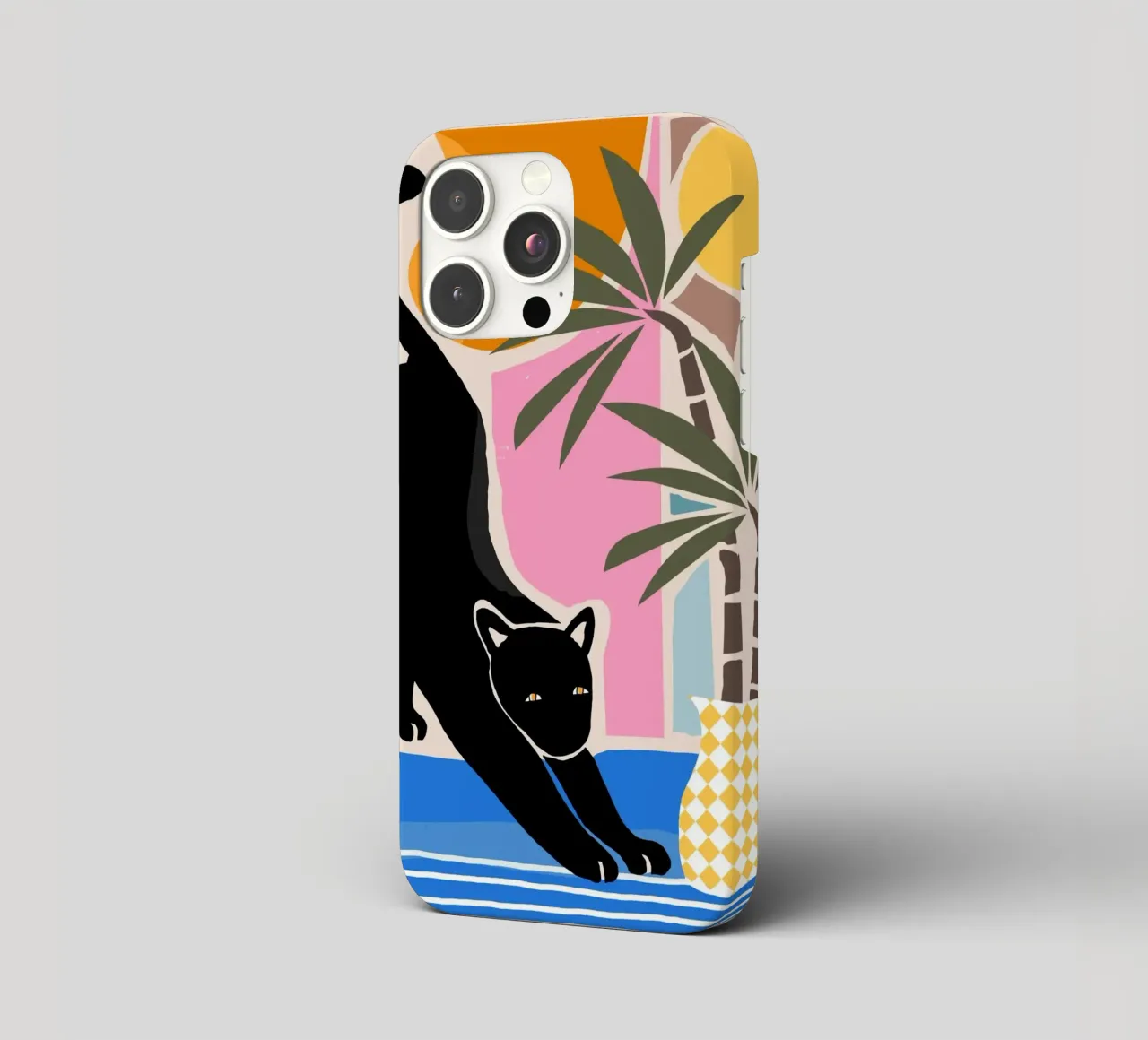 Lazy Days and a Black cat cover iphone da mysteriouscoco