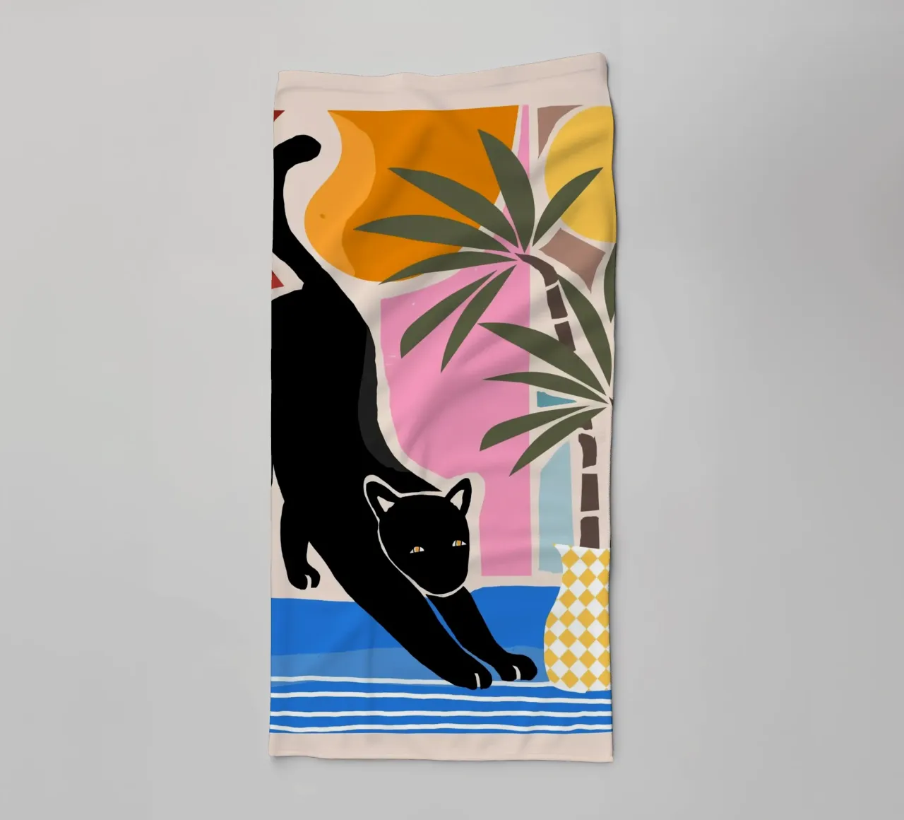 Lazy Days and a Black cat Handtuch von mysteriouscoco