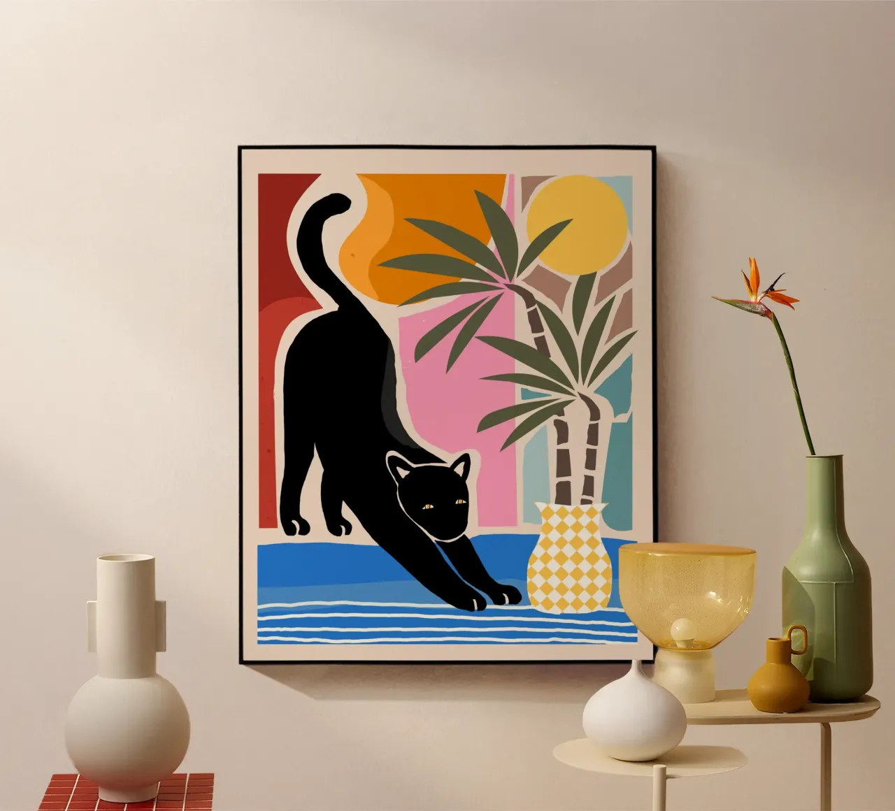 Lazy Days and a Black cat acryl van mysteriouscoco