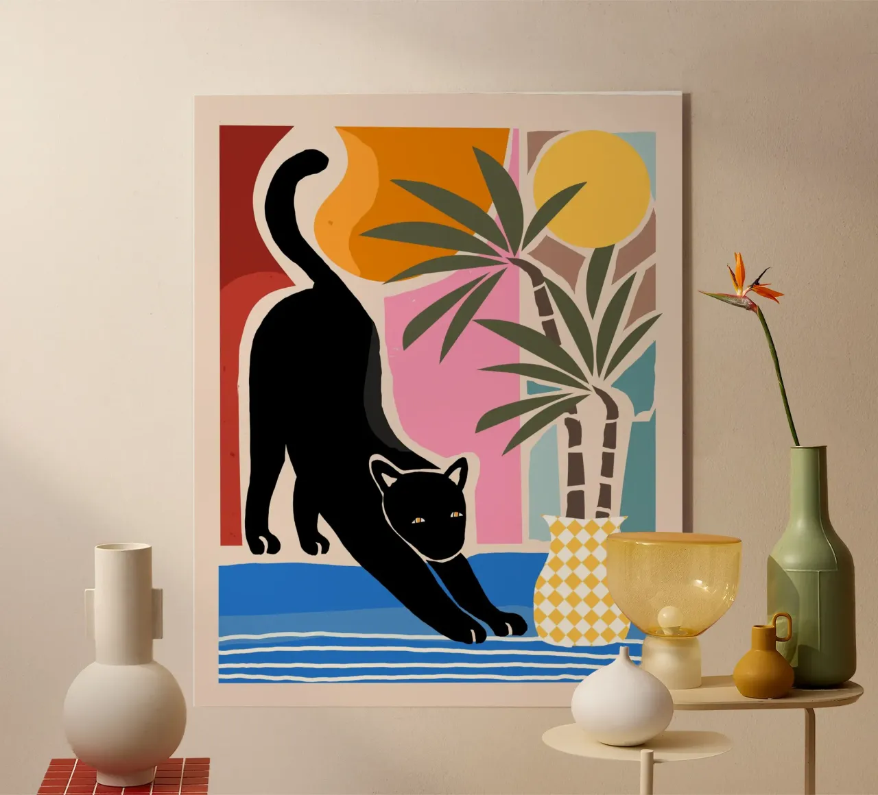Lazy Days and a Black cat acryl van mysteriouscoco