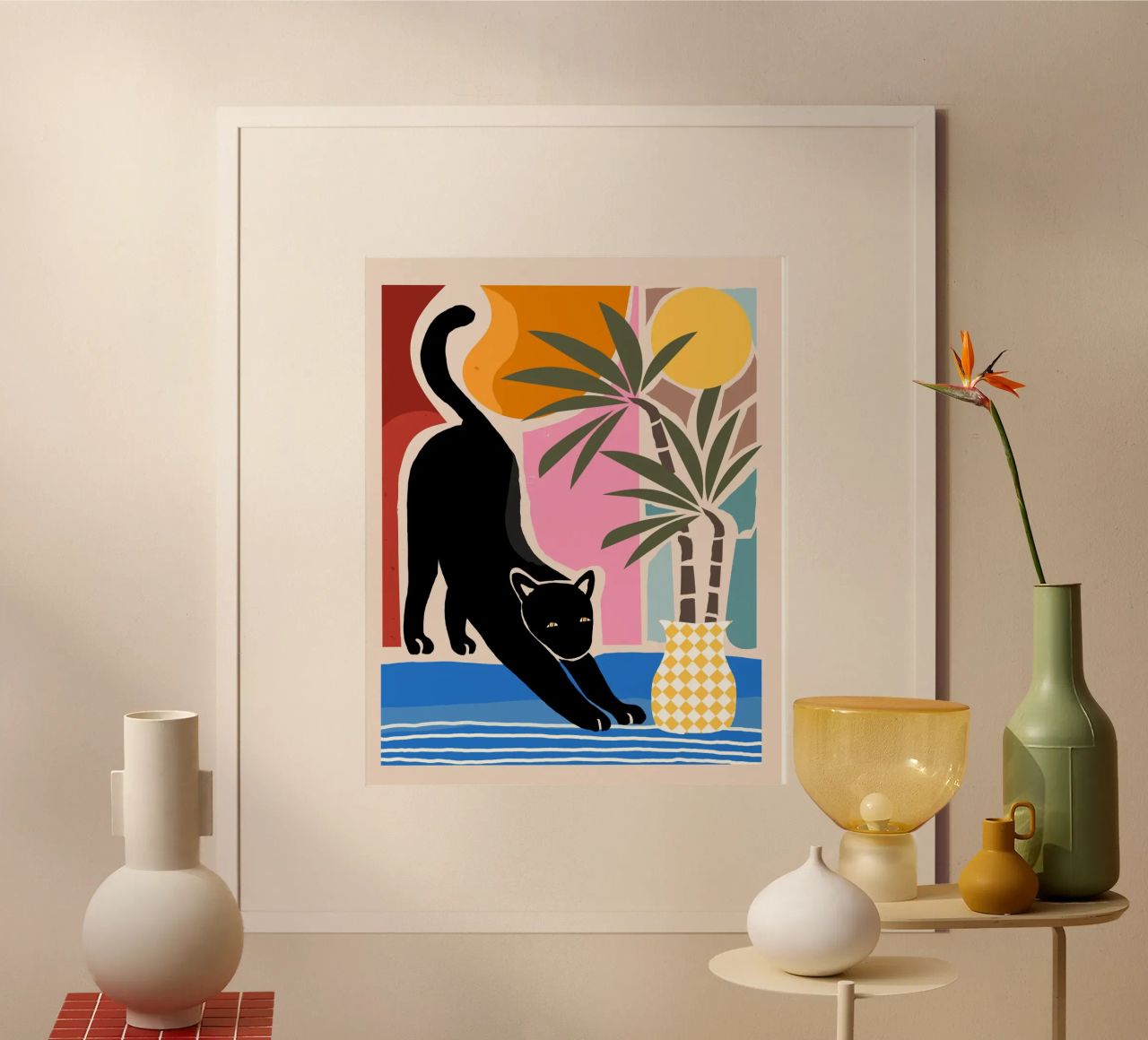 Lazy Days and a Black cat poster da mysteriouscoco