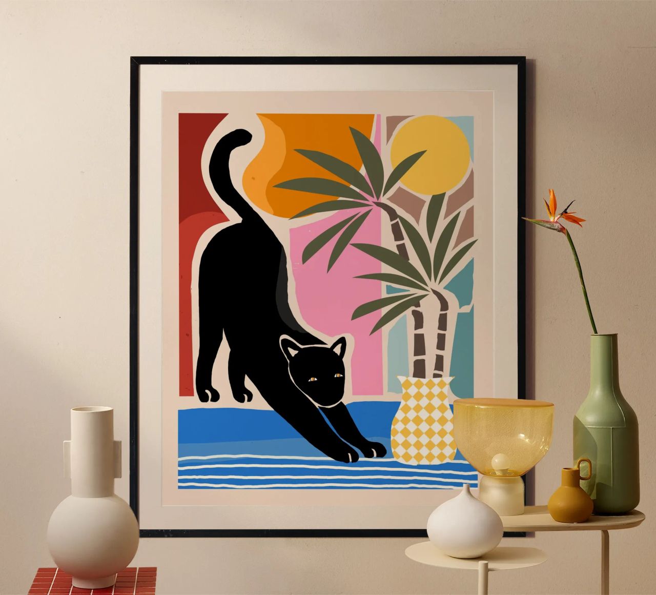 Lazy Days and a Black cat poster da mysteriouscoco