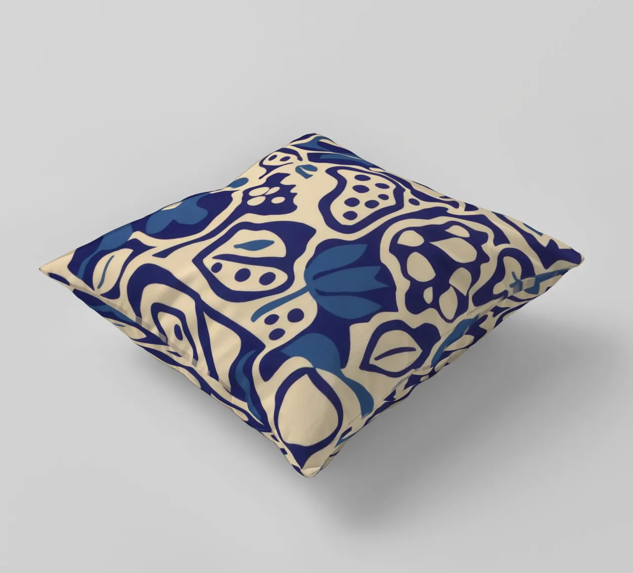 Indigo Tile Dreams cuscino da Grande Serene