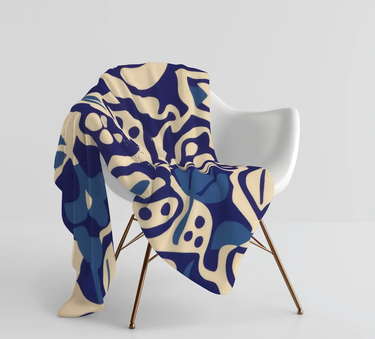 Indigo Tile Dreams coperta in pile da Grande Serene