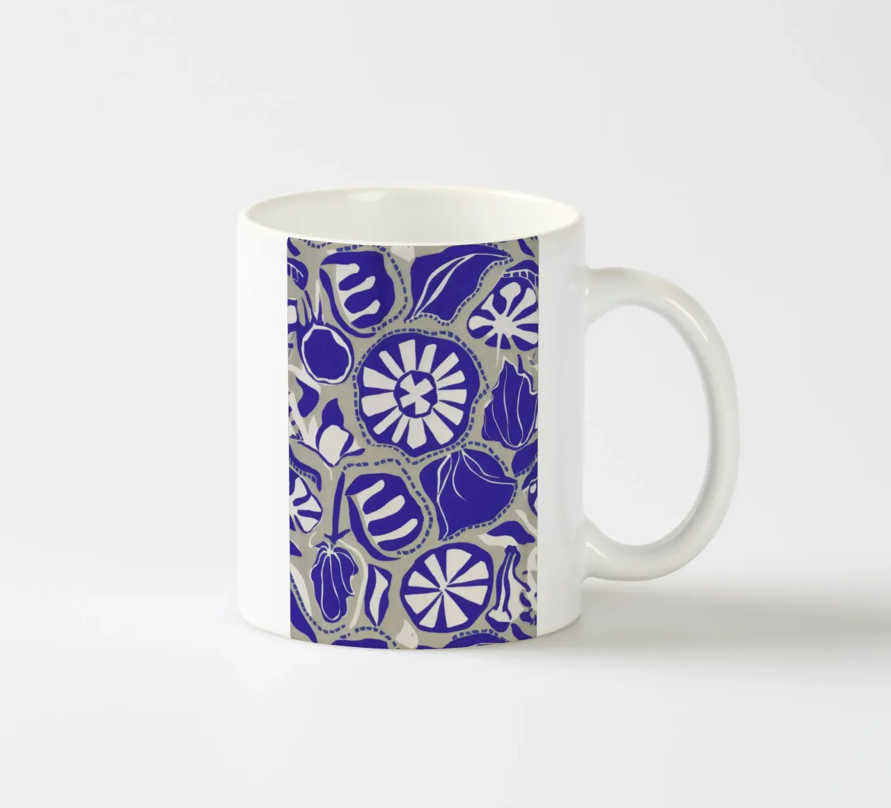 Medaglioni a fiore cobalto tazza in ceramica da Grande Serene