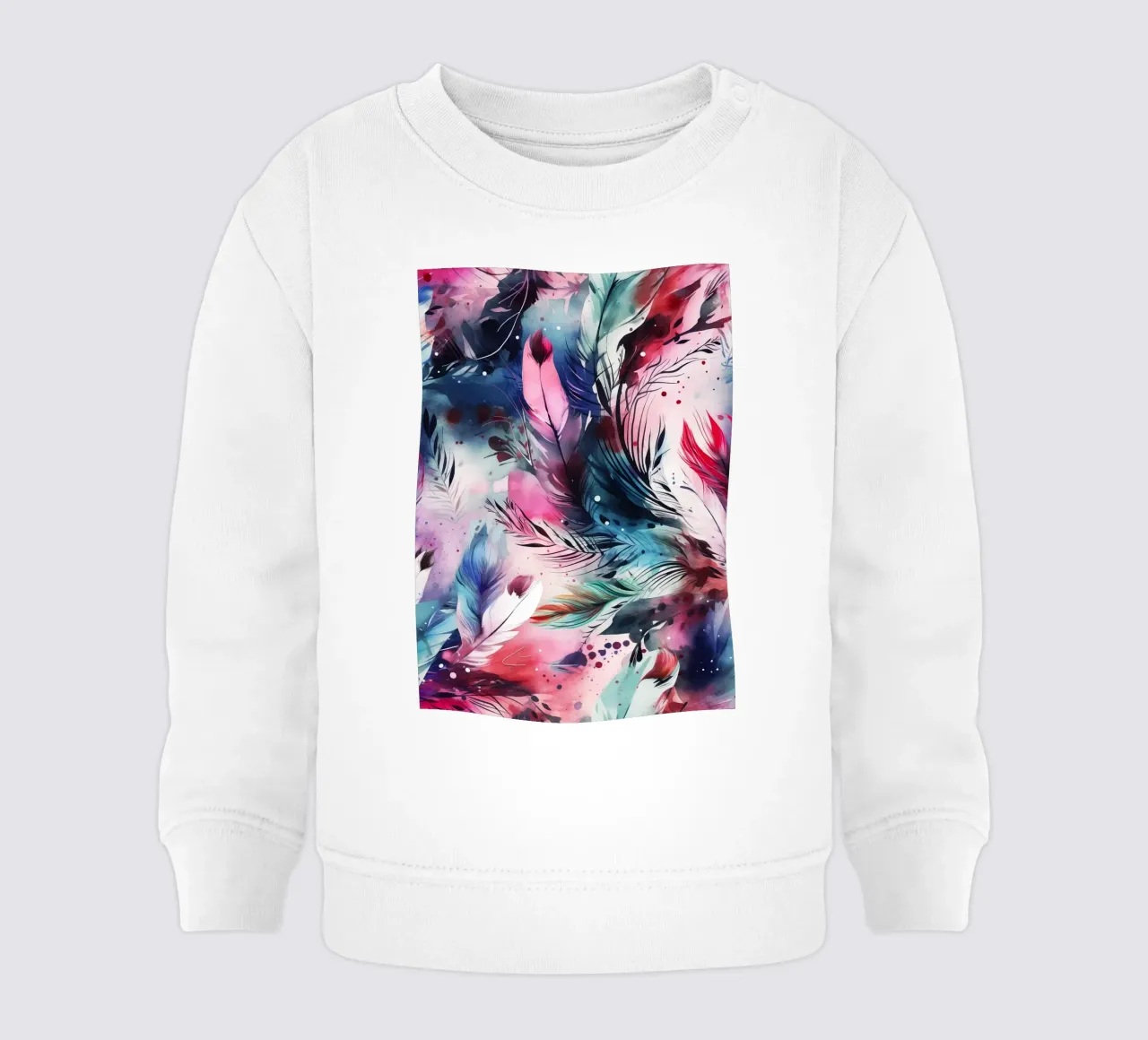 Piume pastello felpa neonato da Lionmixart