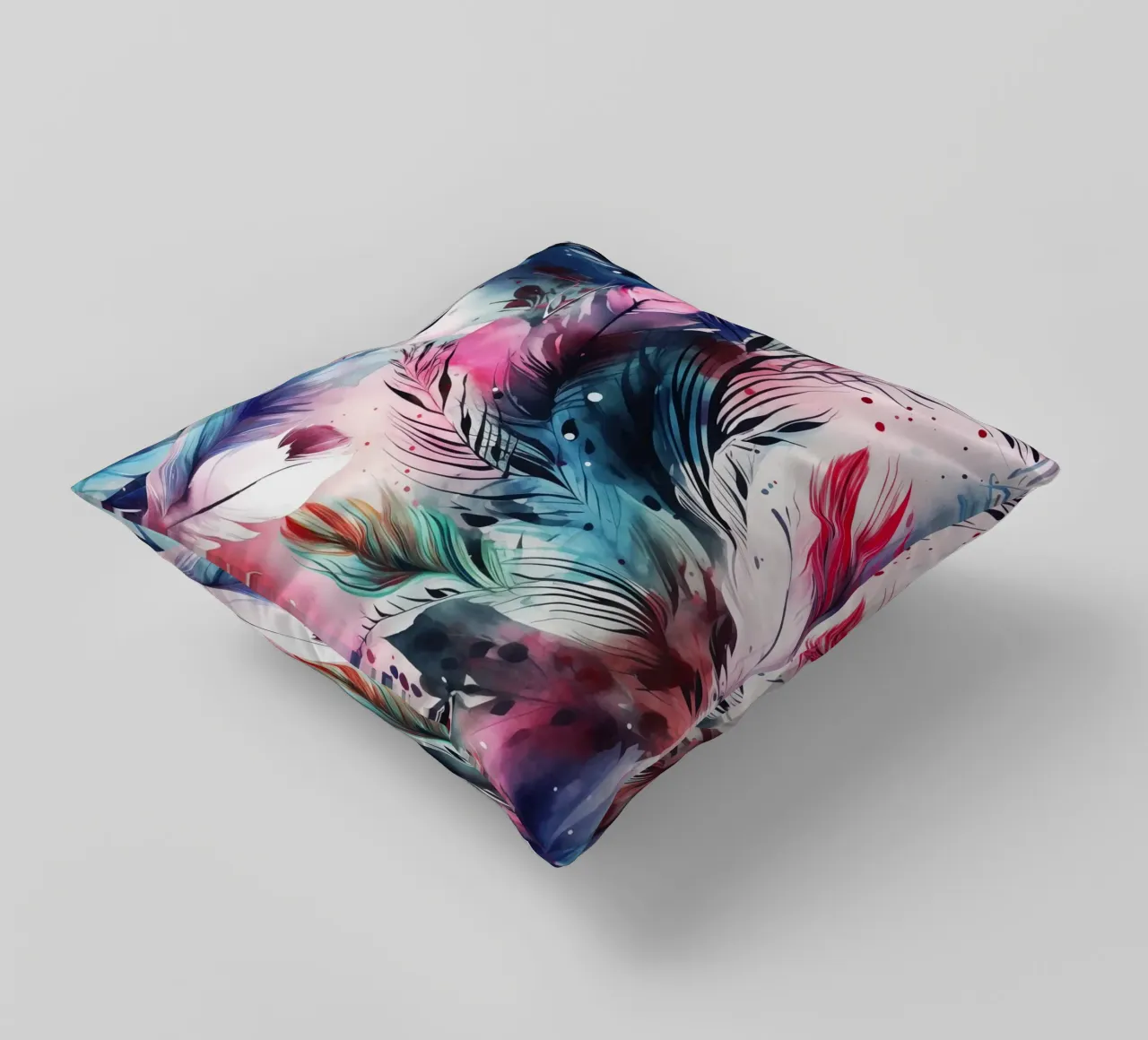Piume pastello cuscino da Lionmixart