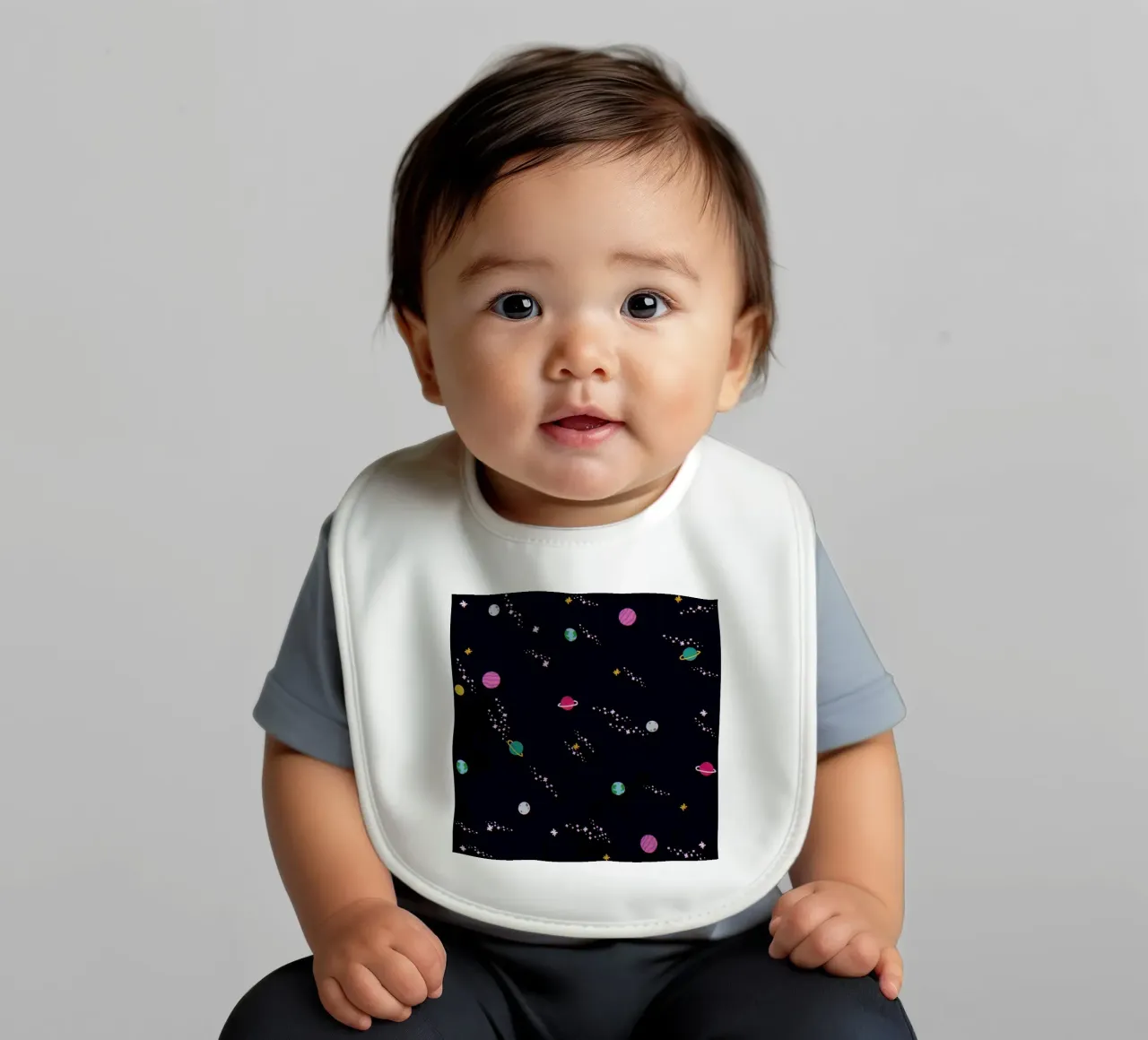 Lost In Space Pattern baby slabbetje van Tobe Fonseca