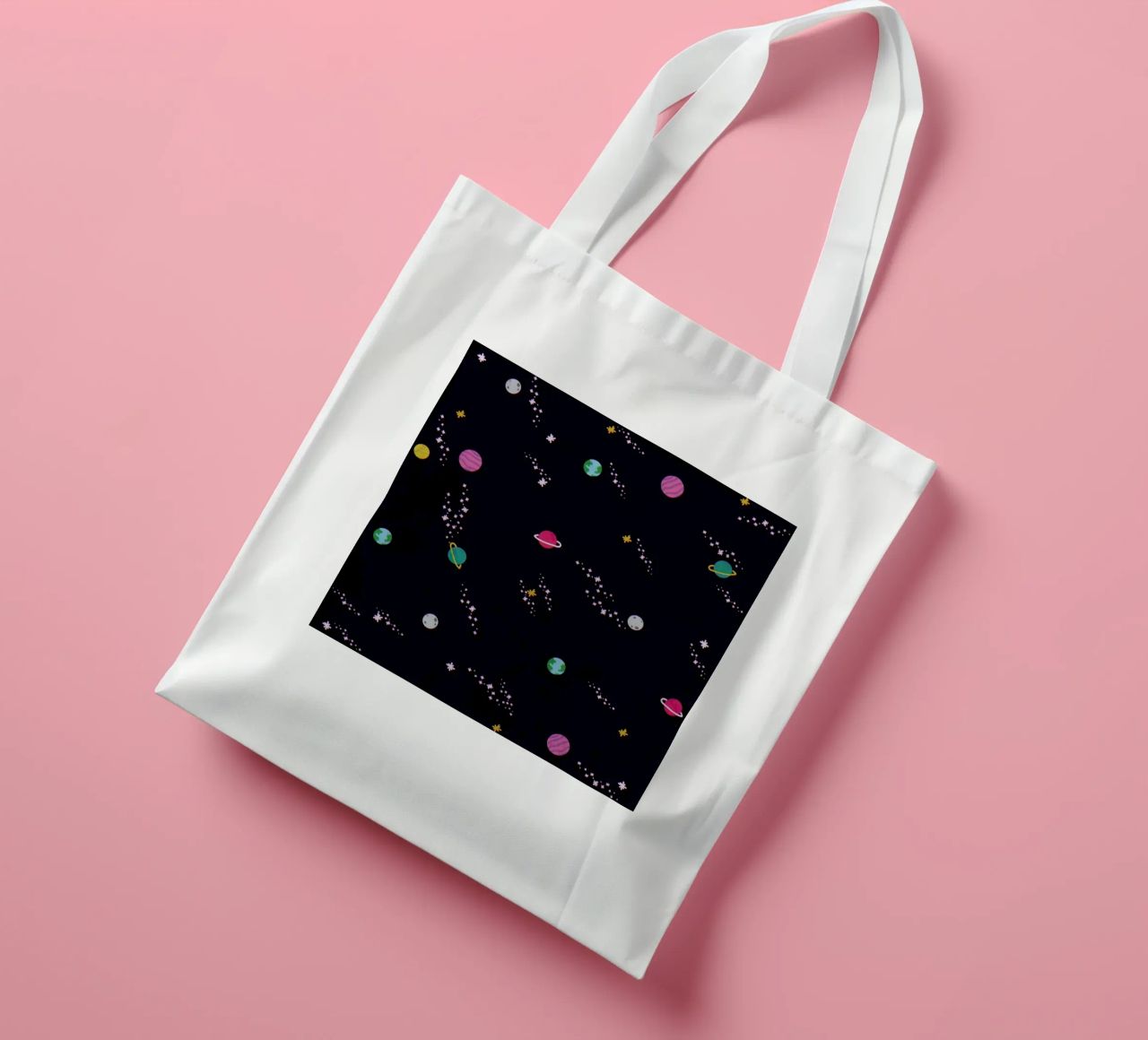 Lost In Space Pattern borsa in juta da Tobe Fonseca
