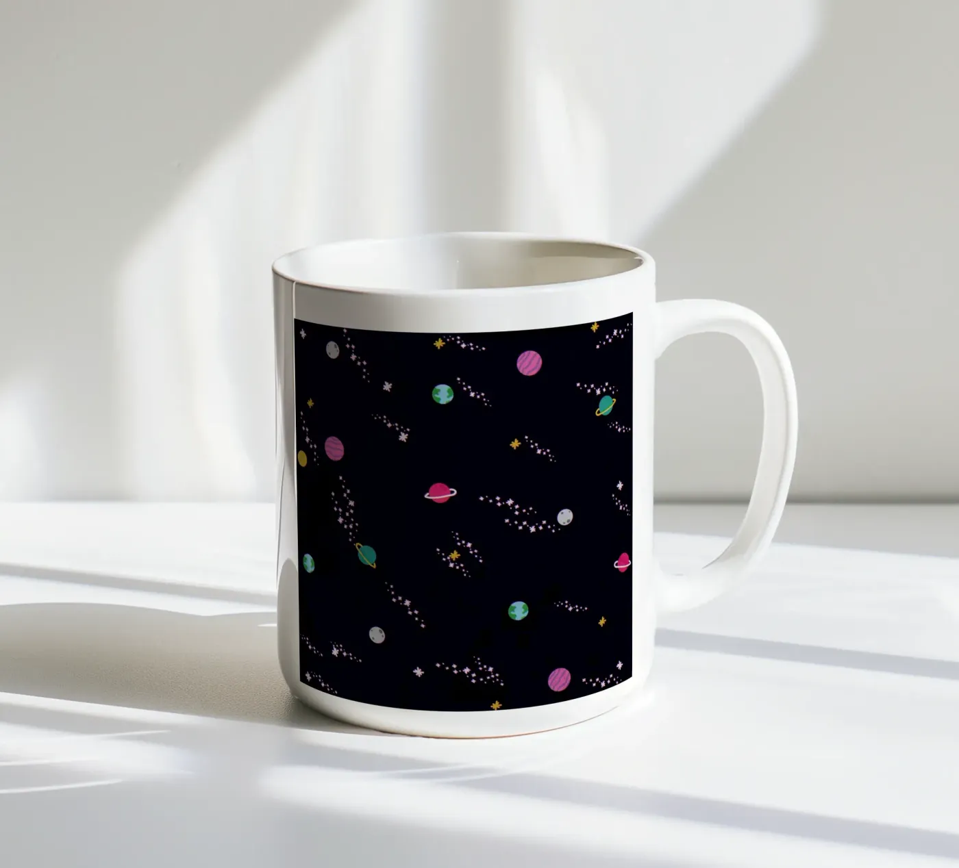 Lost In Space Pattern ceramic mug by Tobe Fonseca