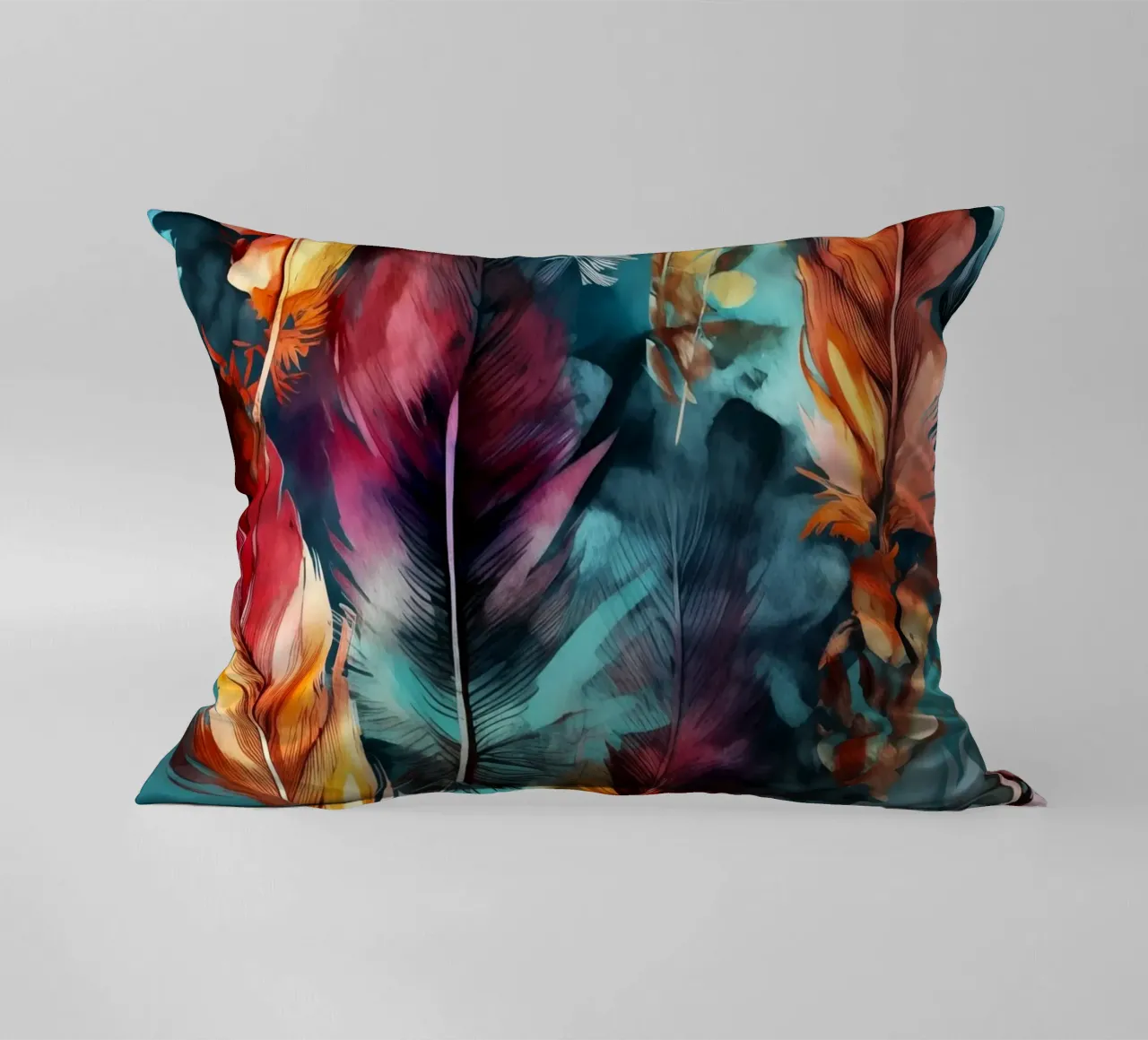Piume scure cuscino da Lionmixart