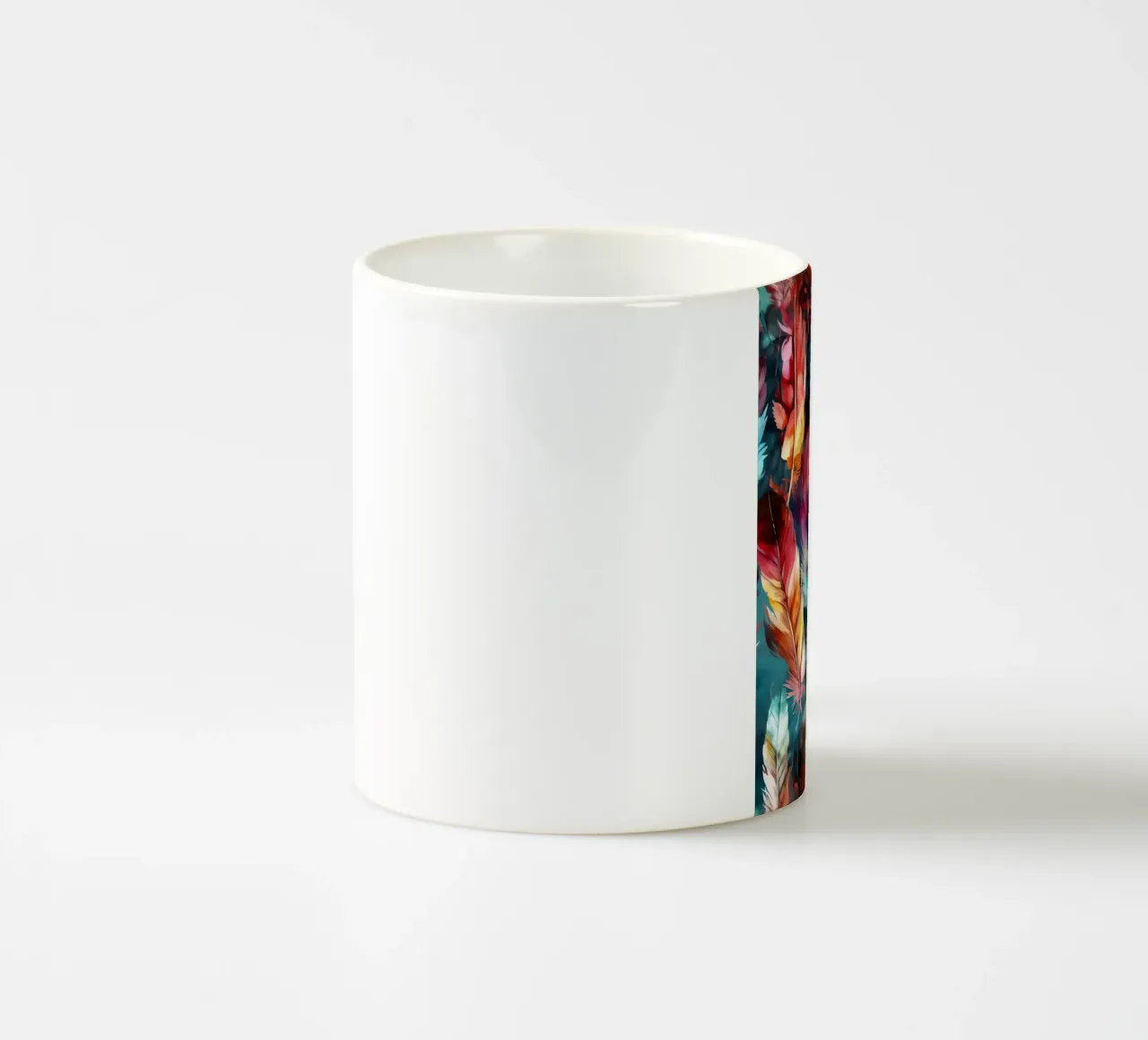 Piume scure tazza in ceramica da Lionmixart