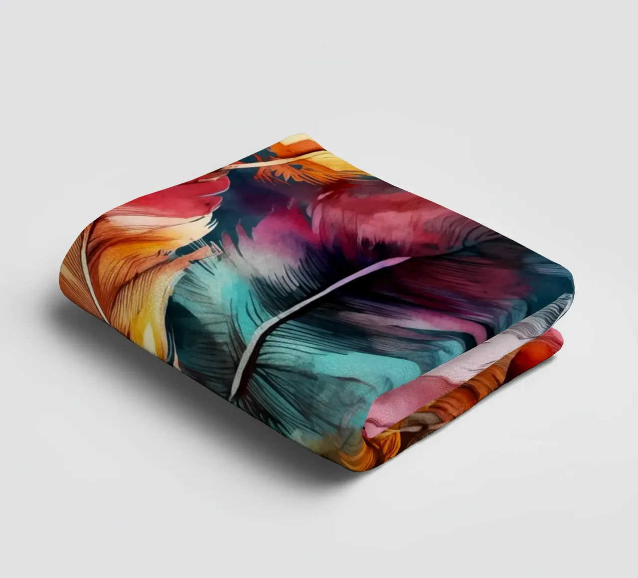 Piume scure asciugamano da bagno da Lionmixart