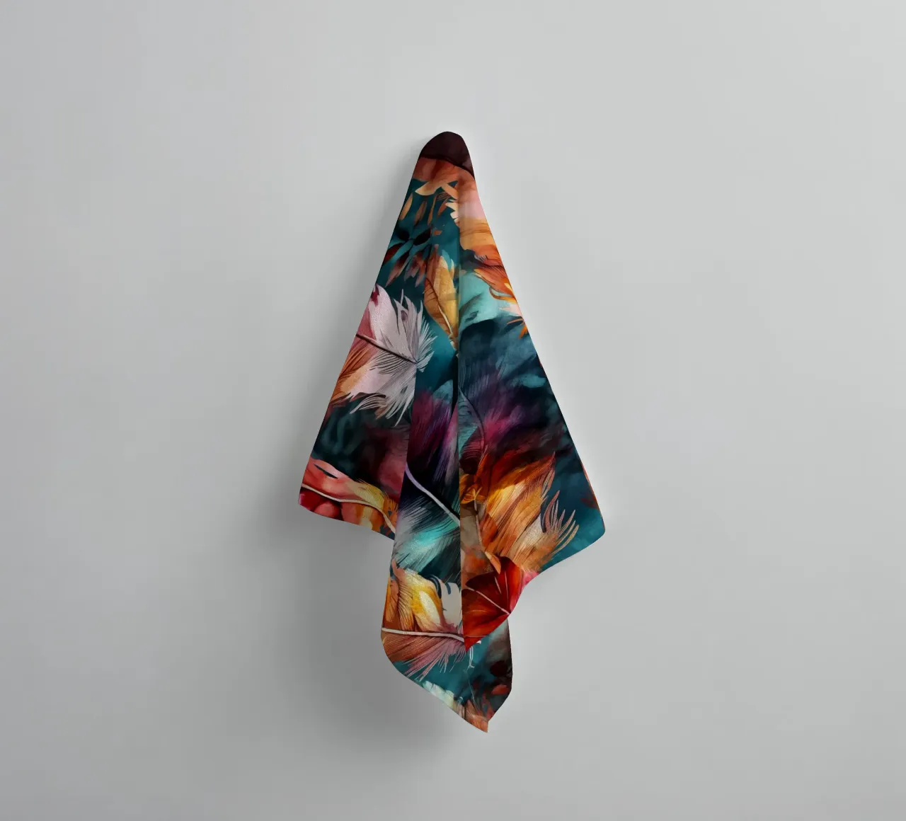 Piume scure asciugamano da bagno da Lionmixart
