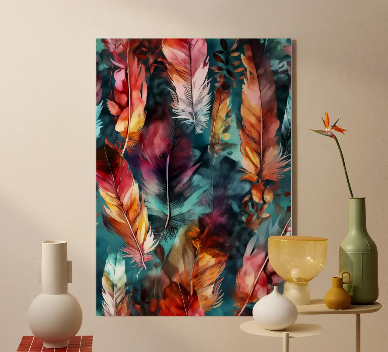 Piume scure plexiglass da Lionmixart