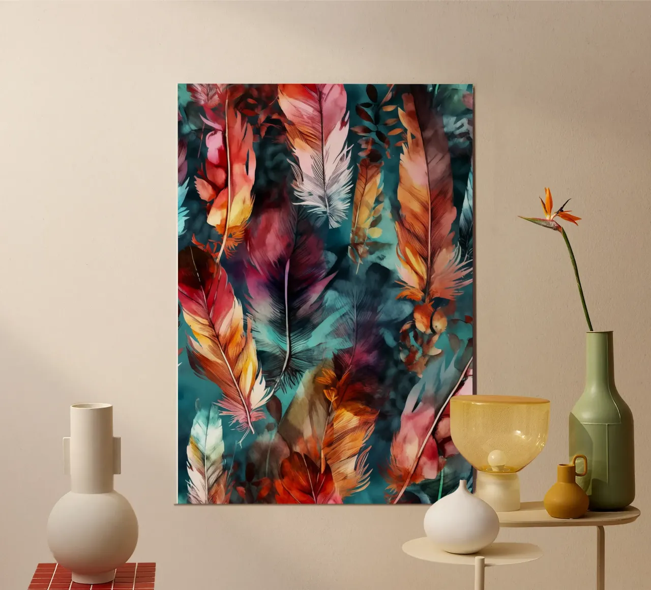 Piume scure alluminio dibond da Lionmixart