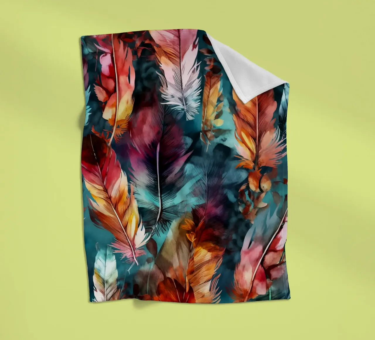 Dunkle Federn Fleecedecke von Lionmixart