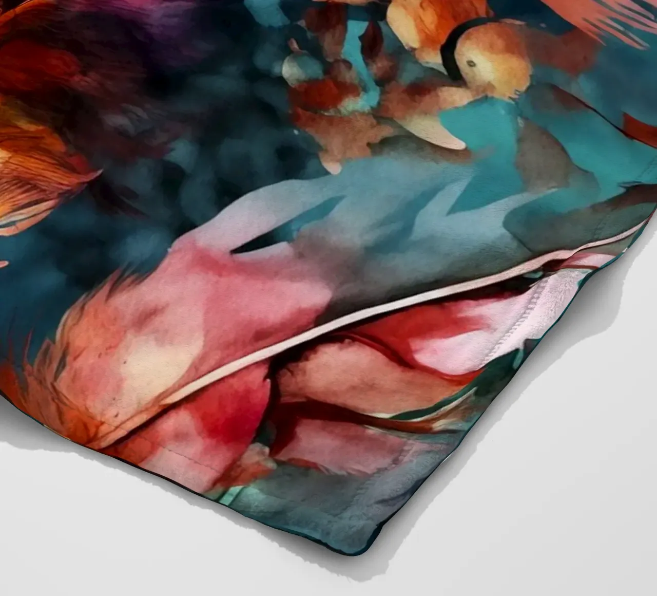 Dunkle Federn Fleecedecke von Lionmixart