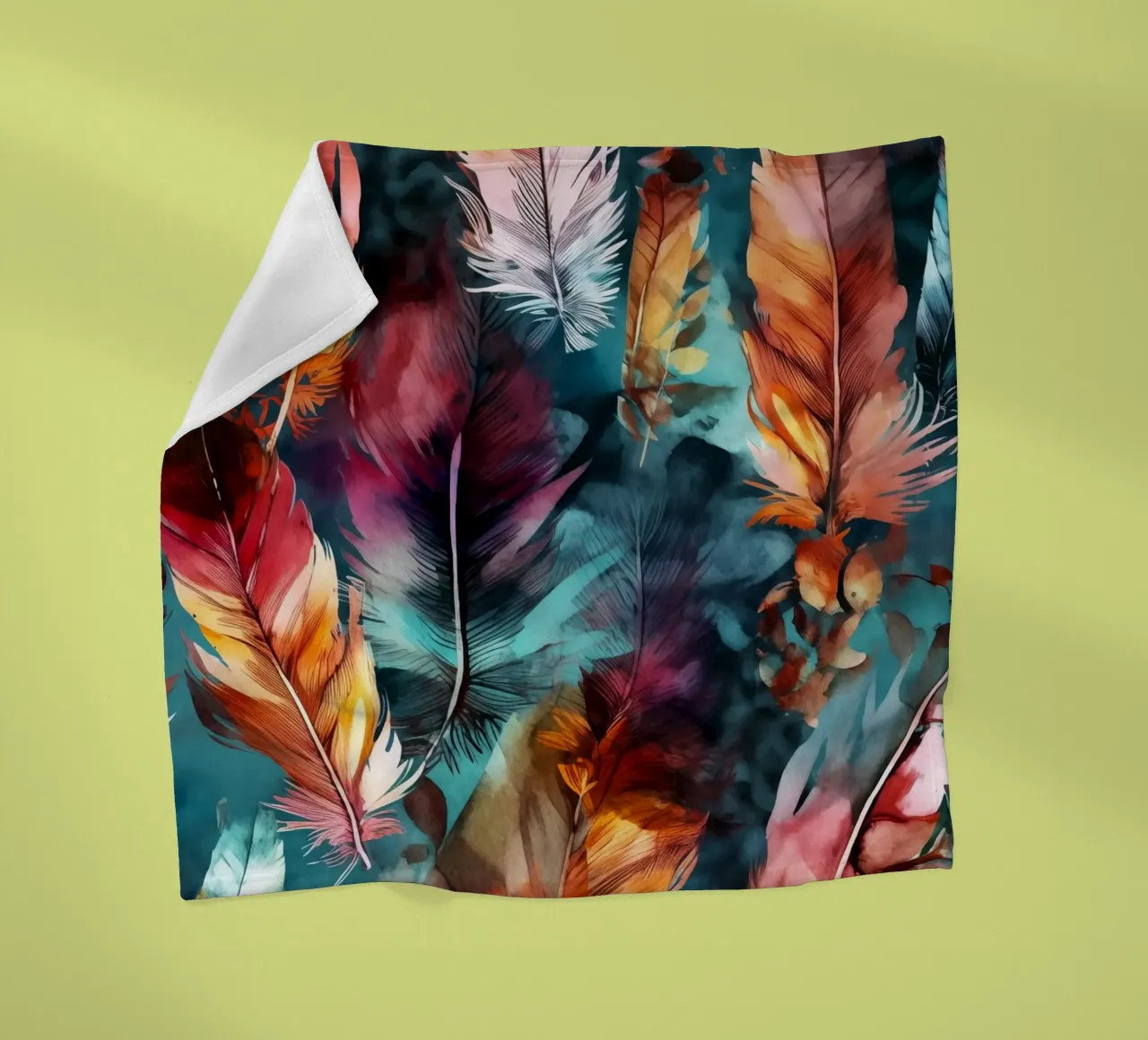 Dunkle Federn Fleecedecke von Lionmixart