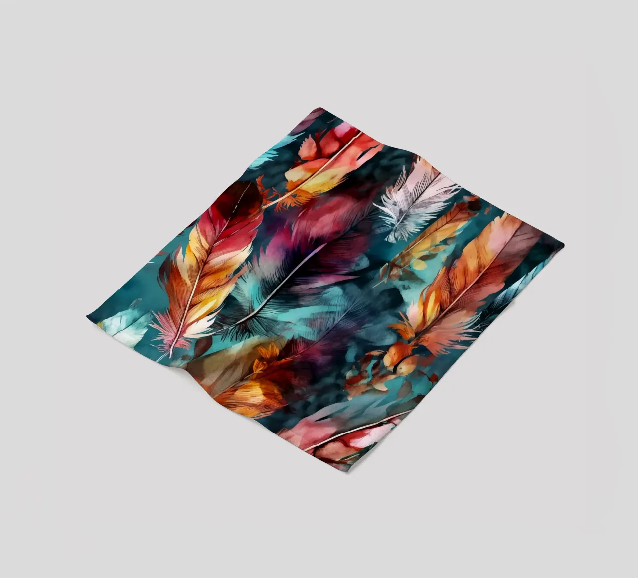 Dunkle Federn Fleecedecke von Lionmixart