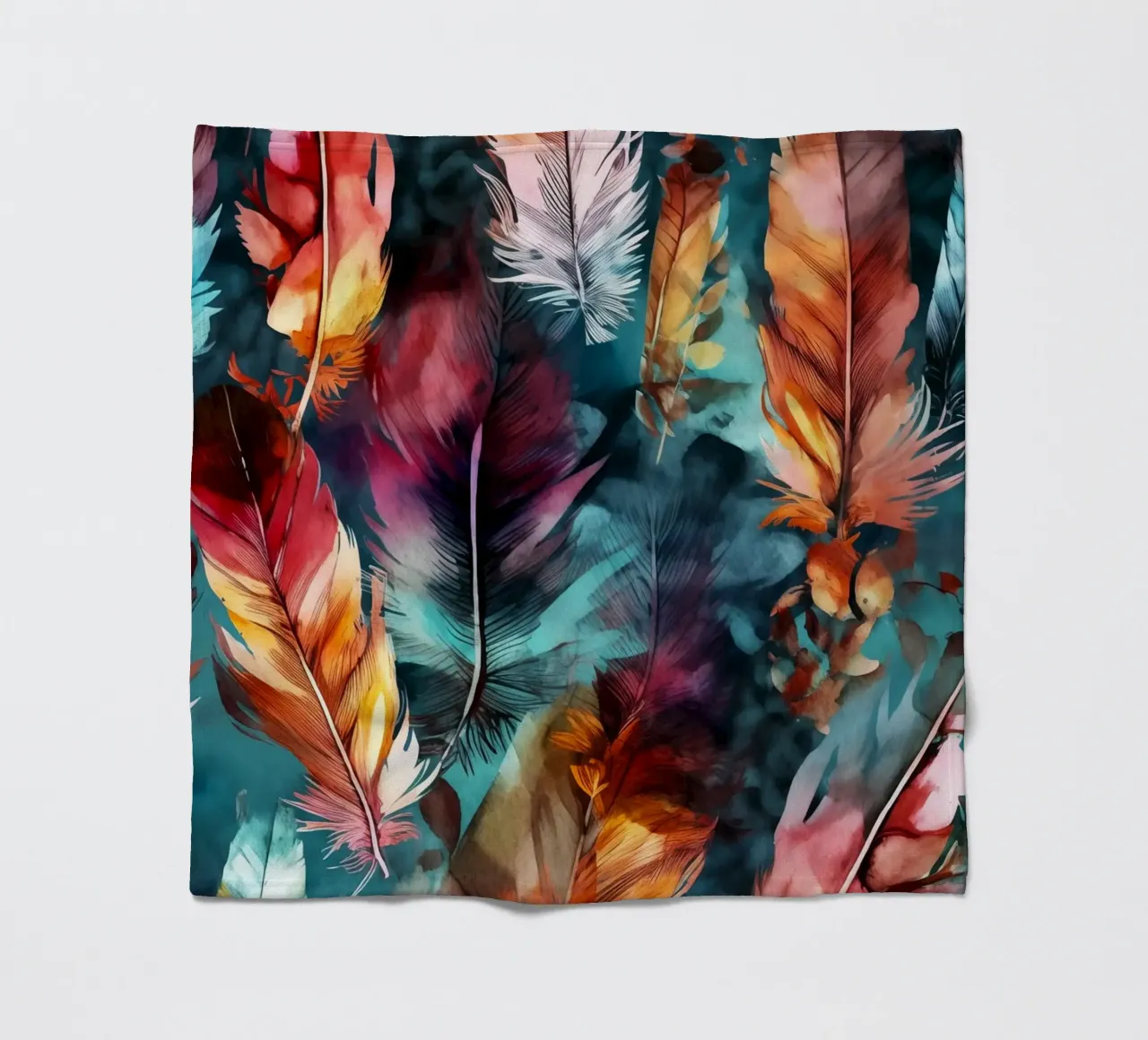 Dunkle Federn Fleecedecke von Lionmixart