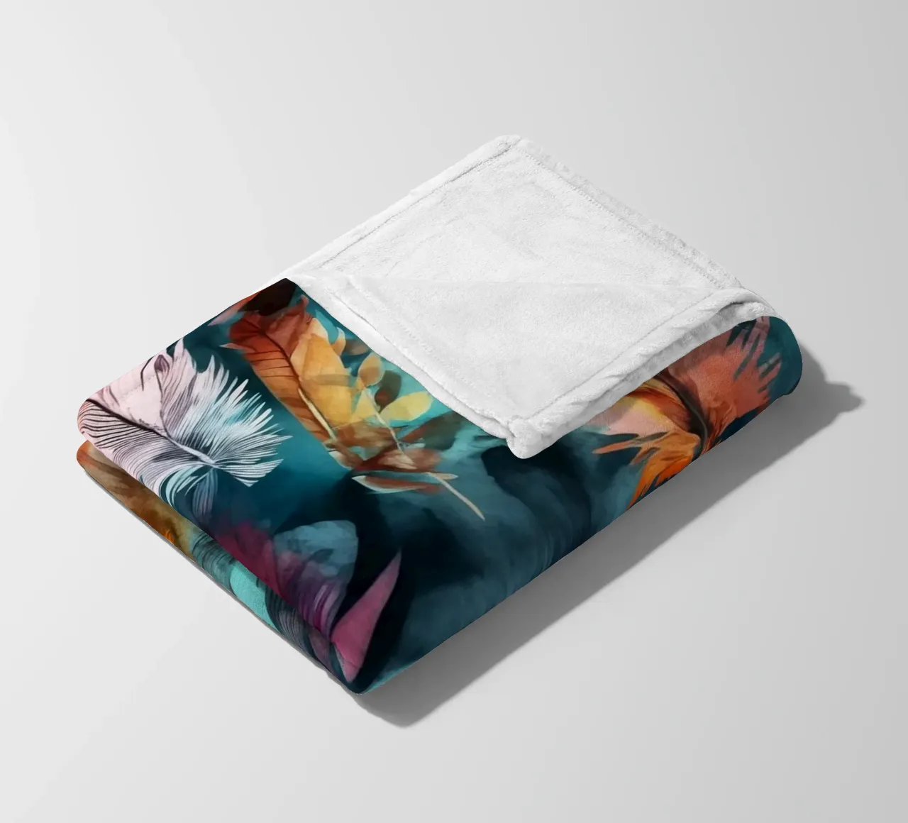 Dunkle Federn Fleecedecke von Lionmixart