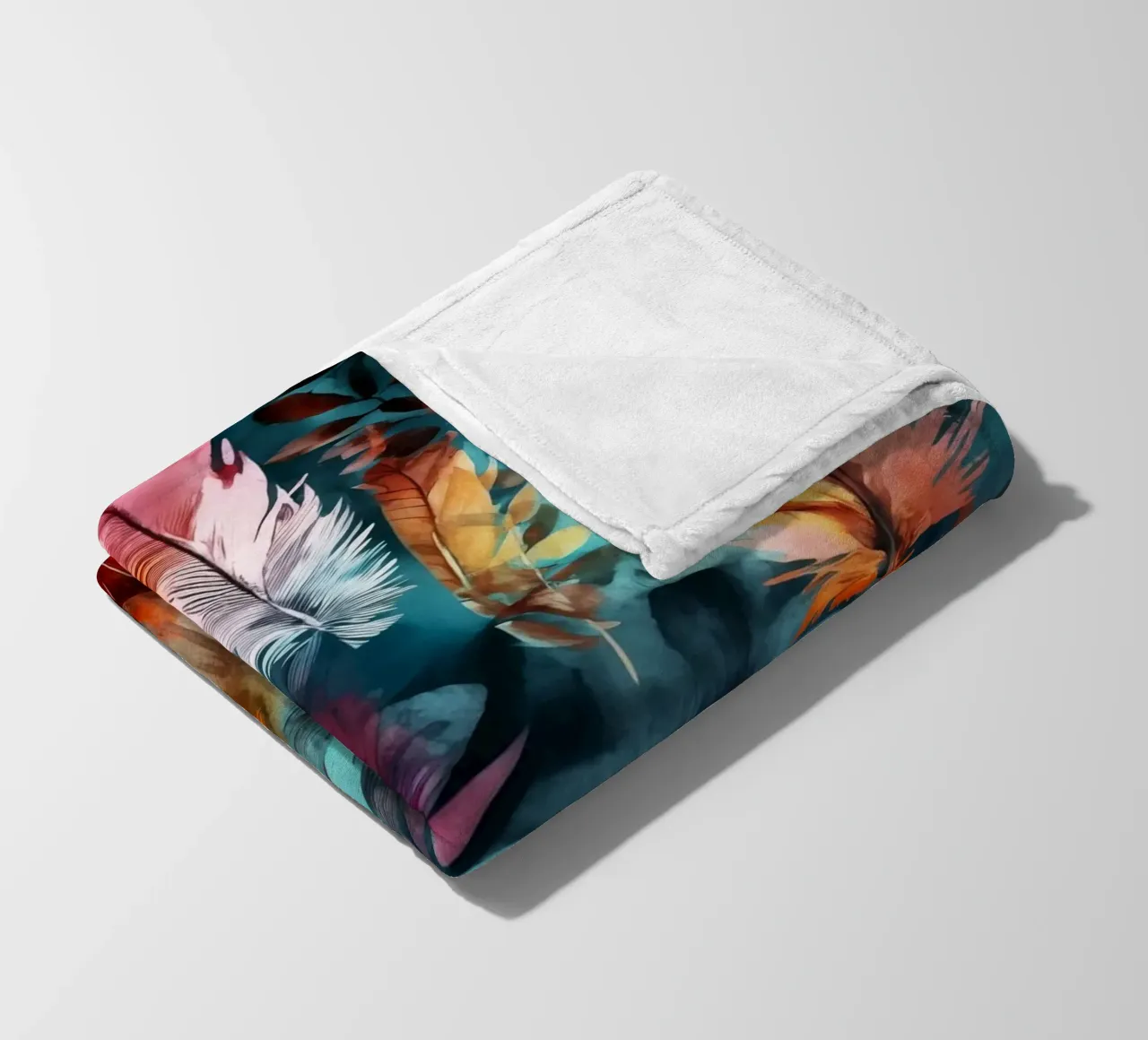 Dunkle Federn Fleecedecke von Lionmixart