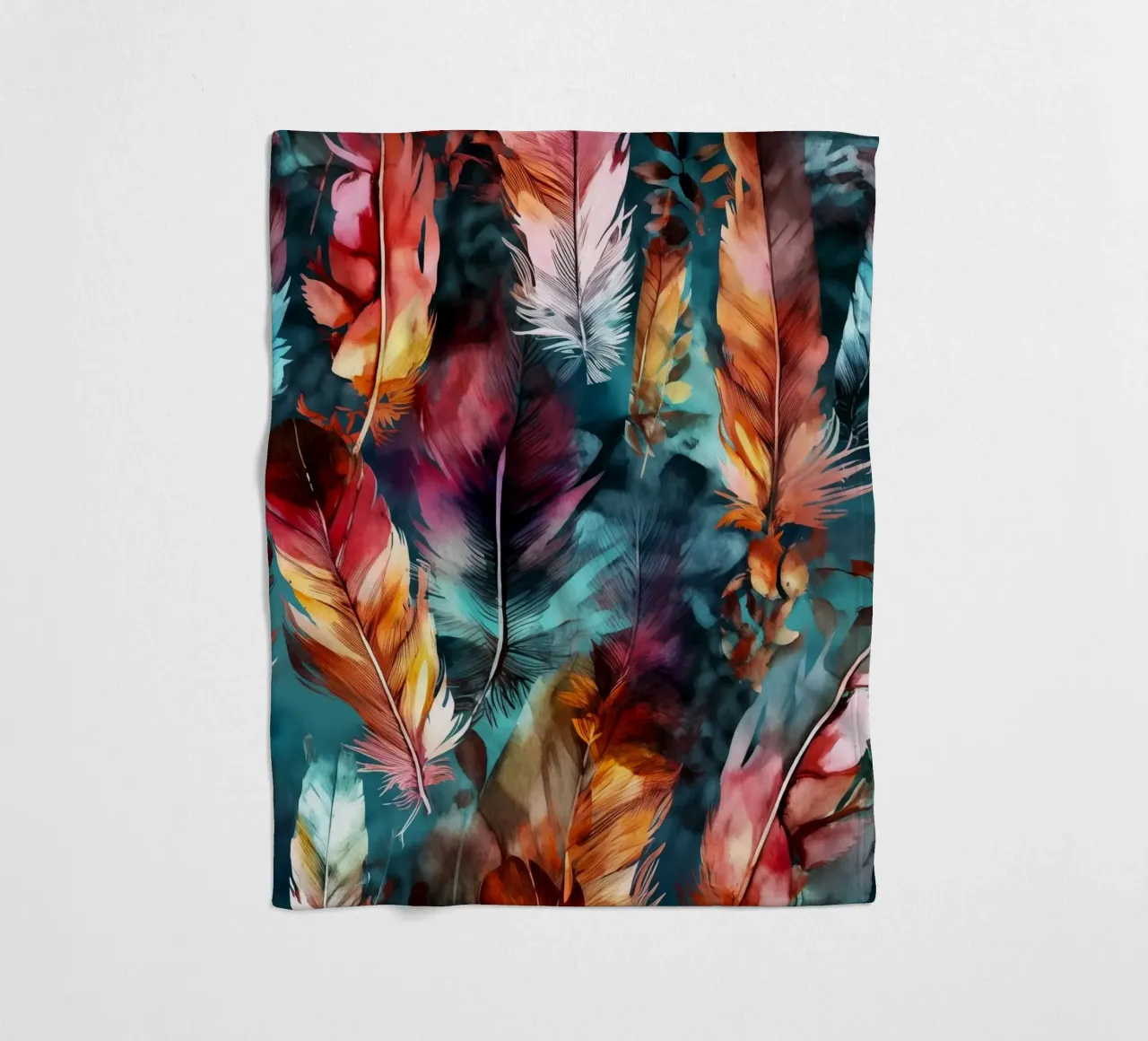 Dunkle Federn Fleecedecke von Lionmixart