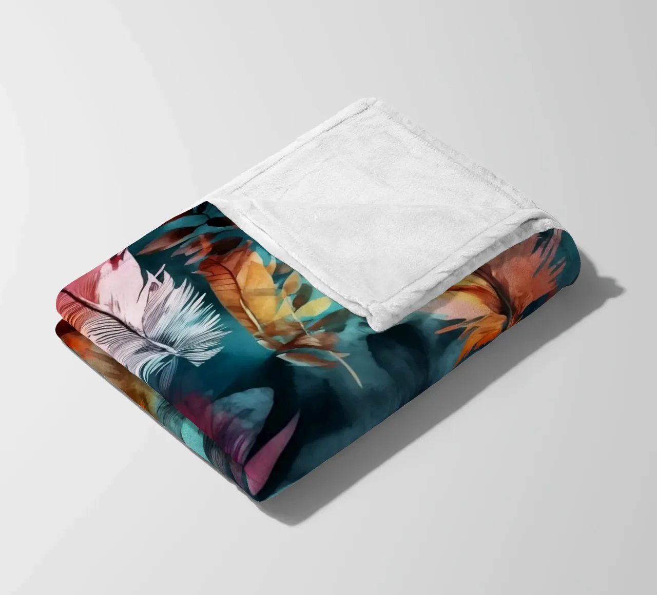 Dunkle Federn Fleecedecke von Lionmixart