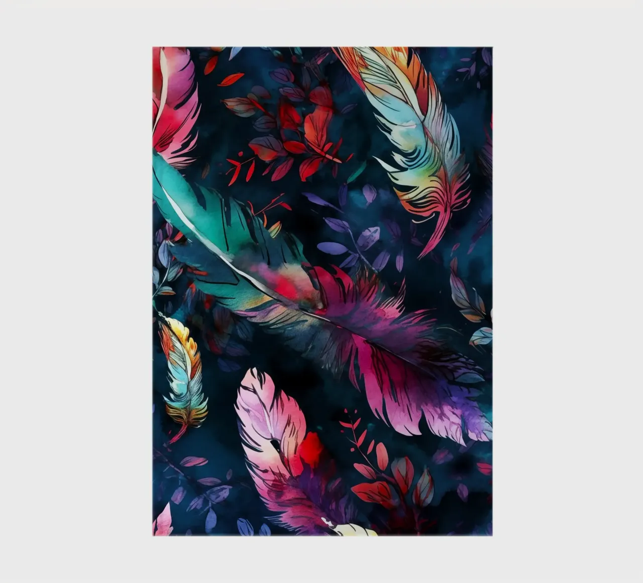 Vibrant feathers notebook by Lionmixart