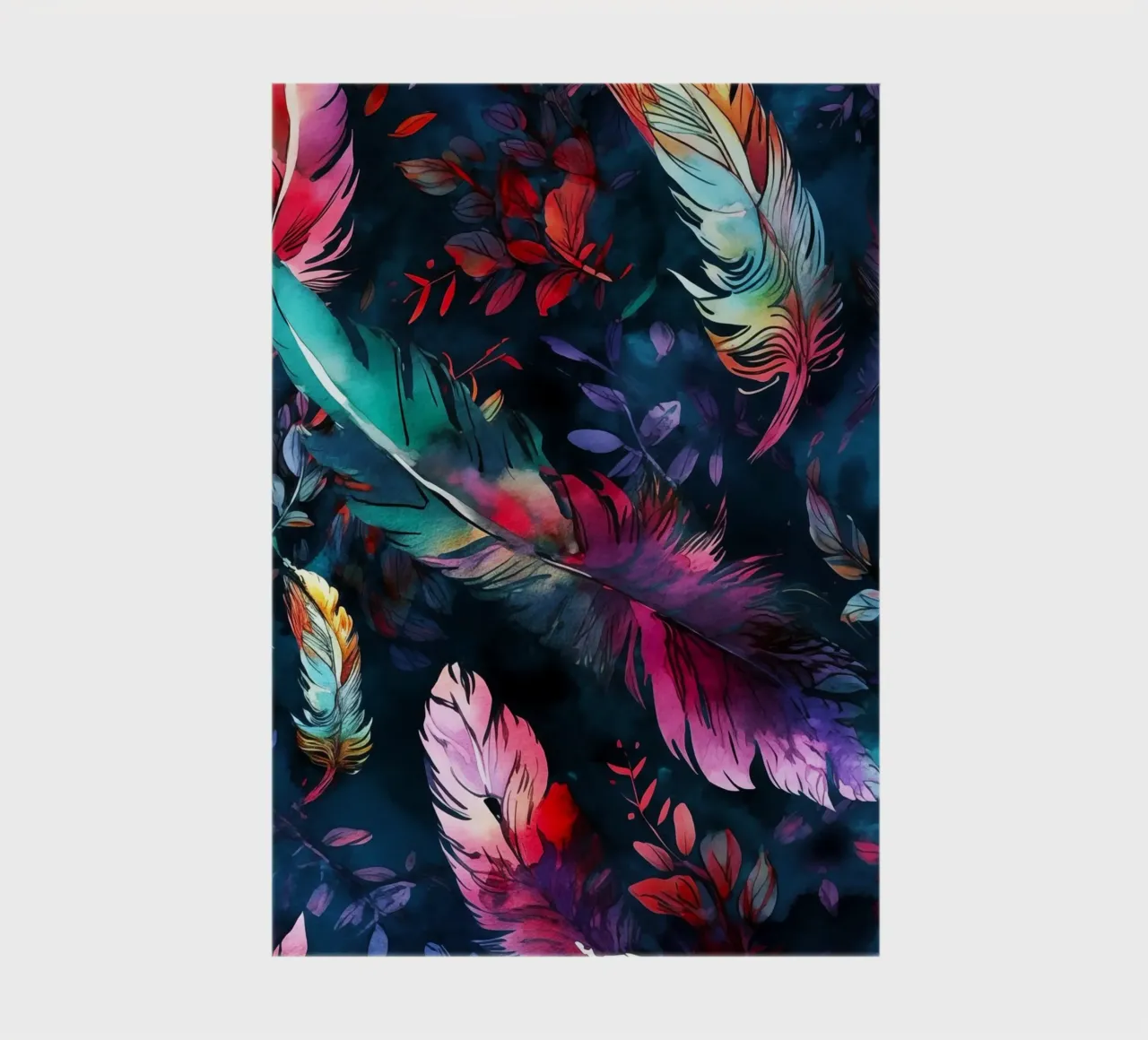 Vibrant feathers notebook by Lionmixart