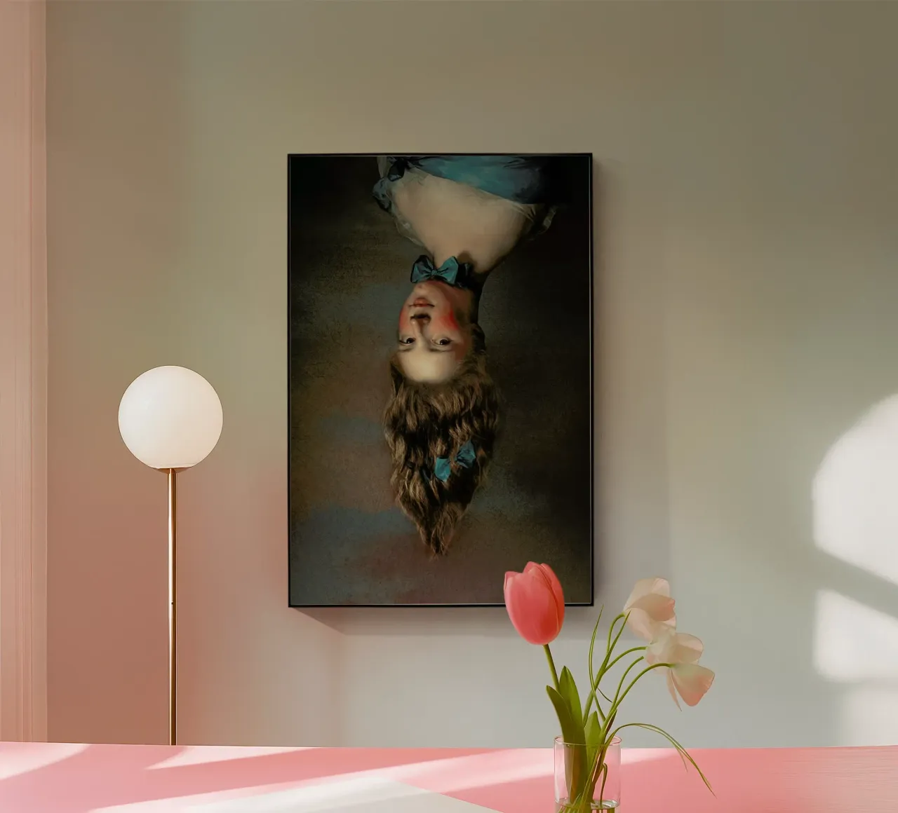 Upside Down Girl acryl van Jonas Loose