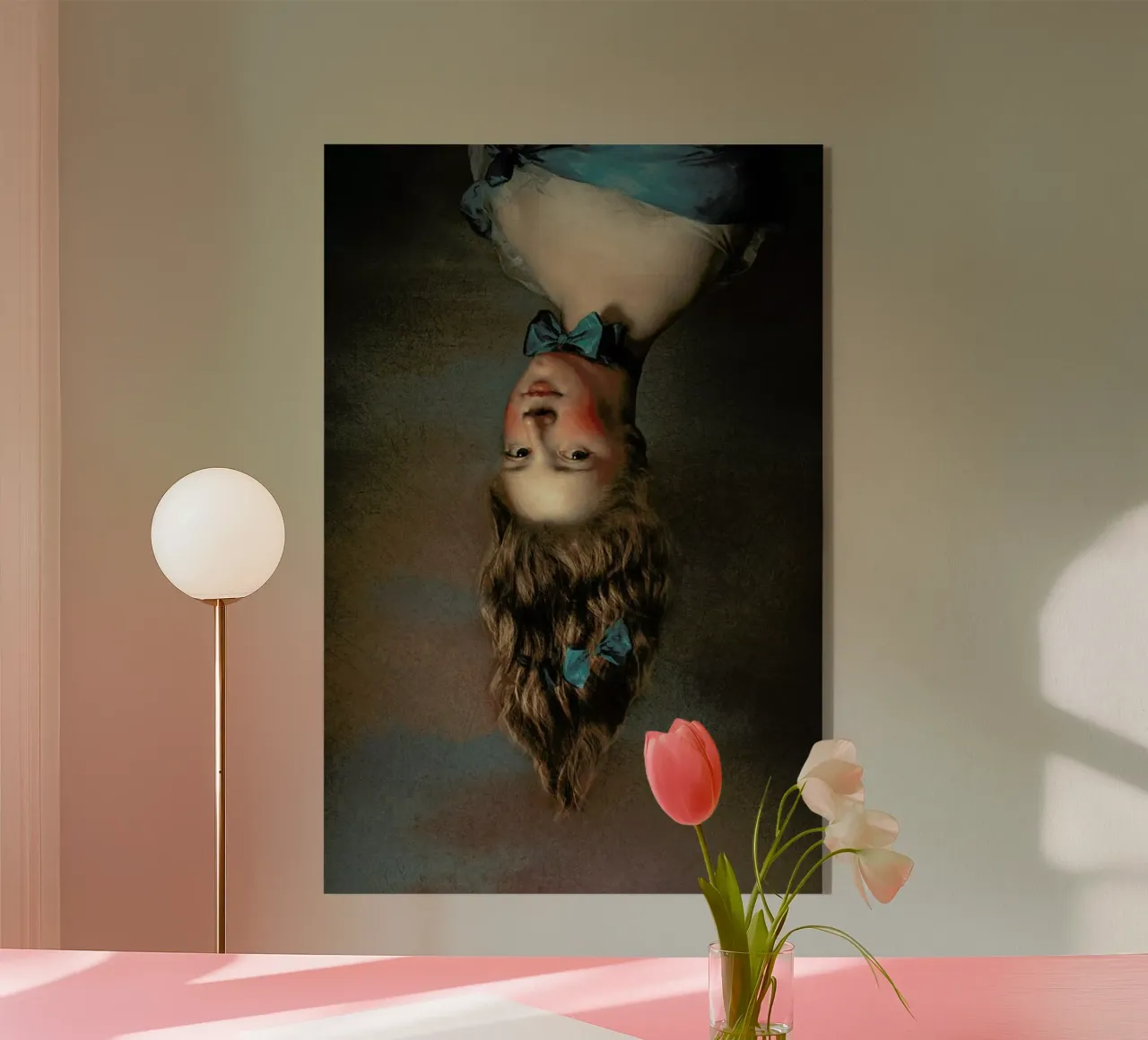 Upside Down Girl acryl van Jonas Loose