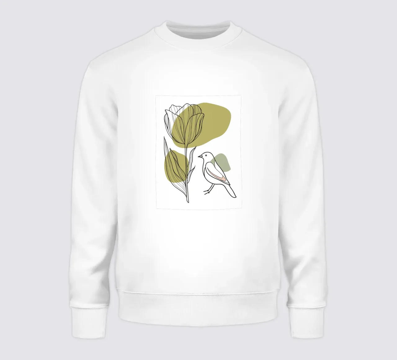 Tulipani e uccelli felpa da RELAXING TOUCH