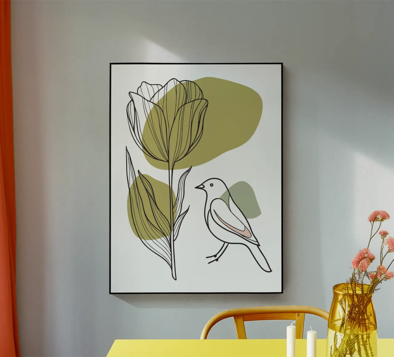 Tulips and Birds plexiglass da RELAXING TOUCH