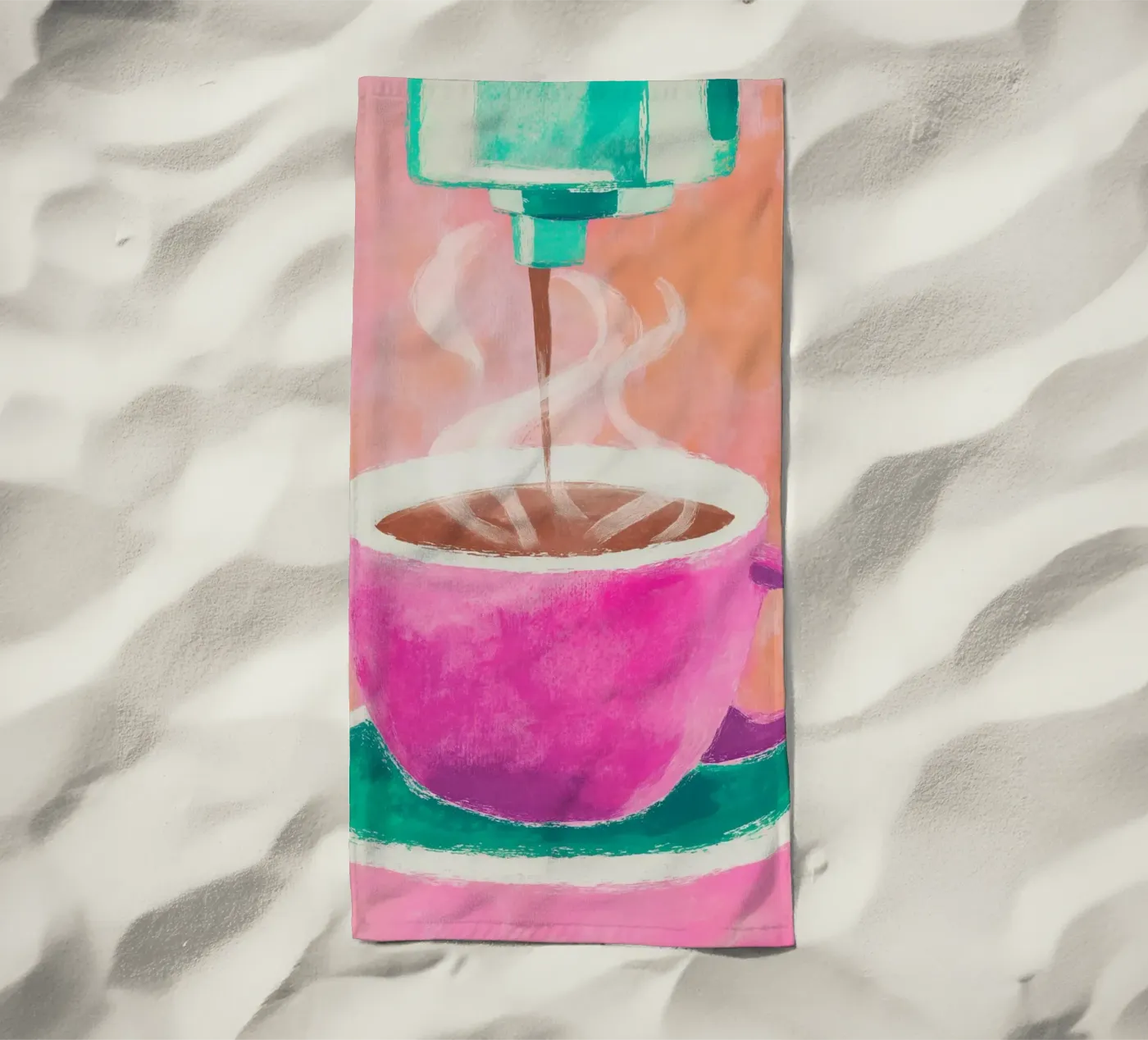 Caffè Flair telo mare da Carinaprint