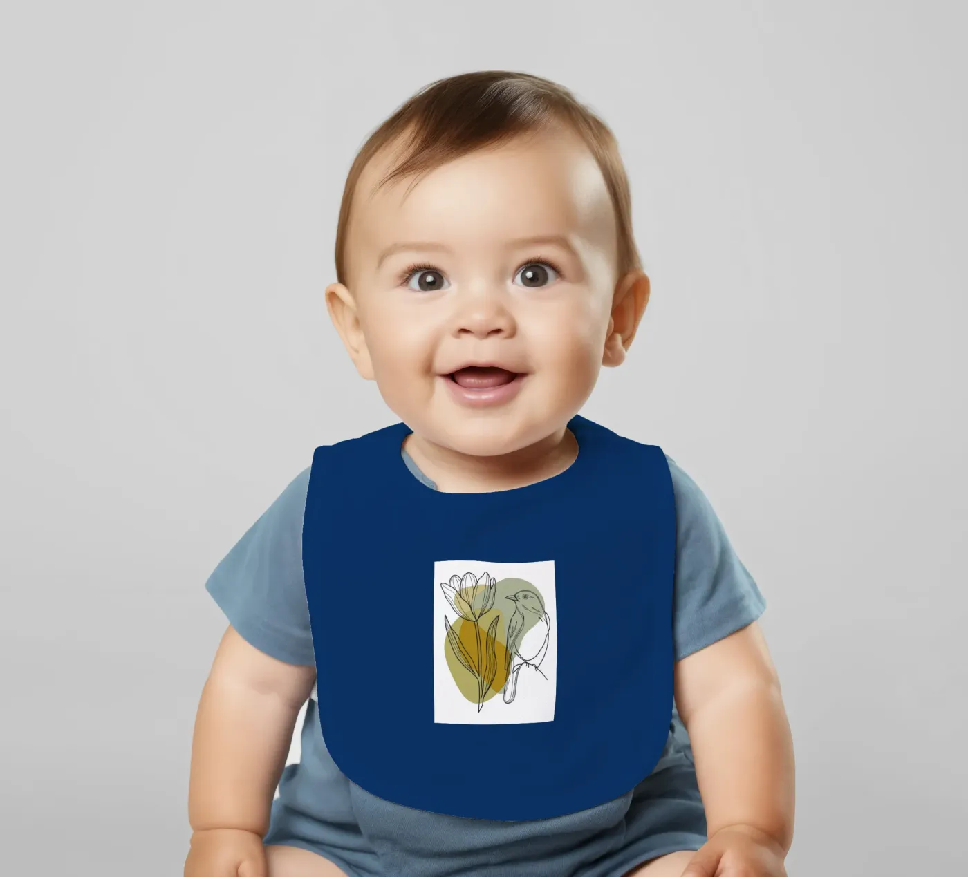 Tulipani e uccelli bavaglino da RELAXING TOUCH