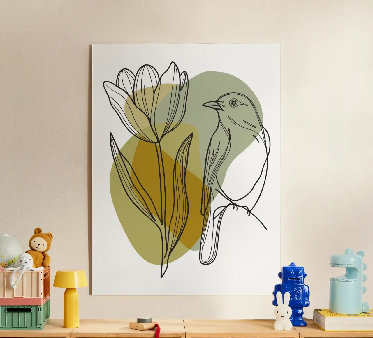 Tulipani e uccelli plexiglass da RELAXING TOUCH