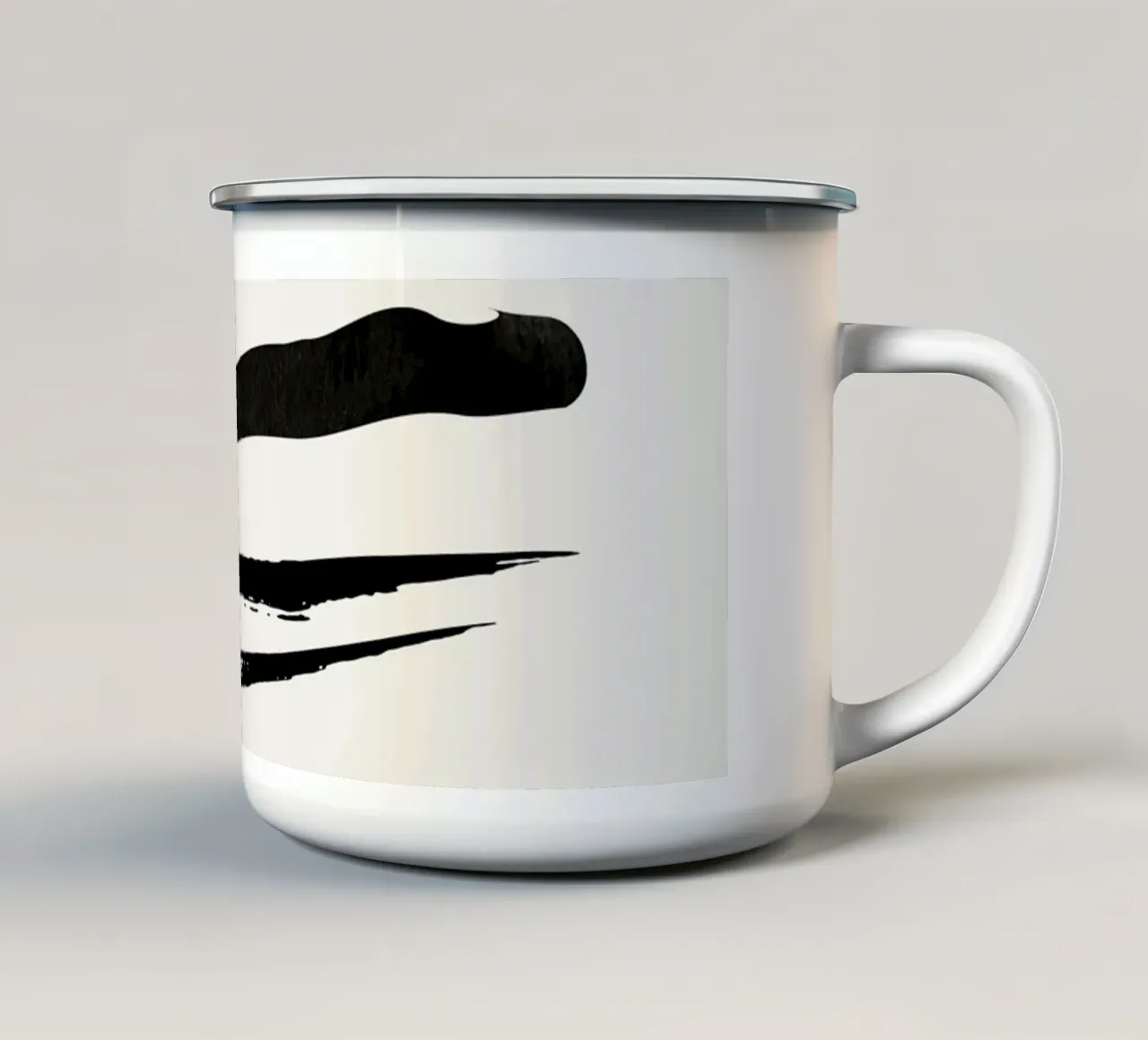 Plumas taza de esmalte de Rose Beck Art