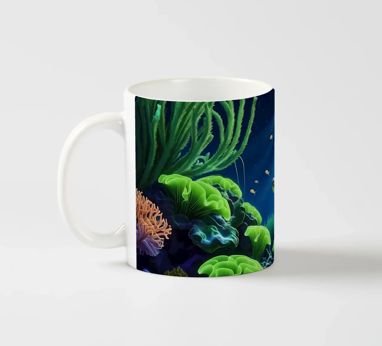 ✨🐢 Tortuga marina ✦ Viaje a la luz de la luna 🌙 taza de cerámica de LUMAQUA STUDIO