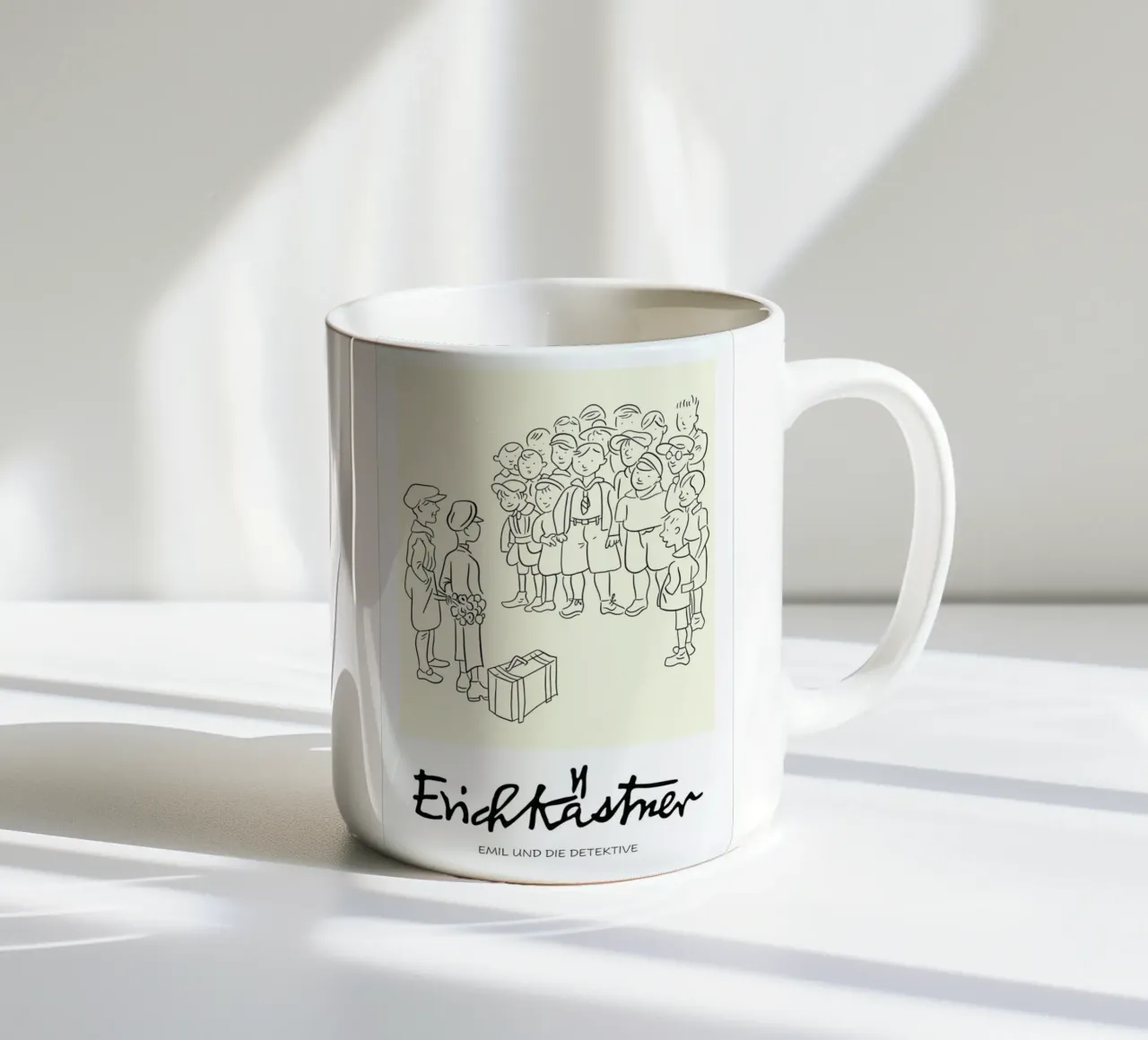 Erich Kästner 3 tazza in ceramica da Little Flourishes