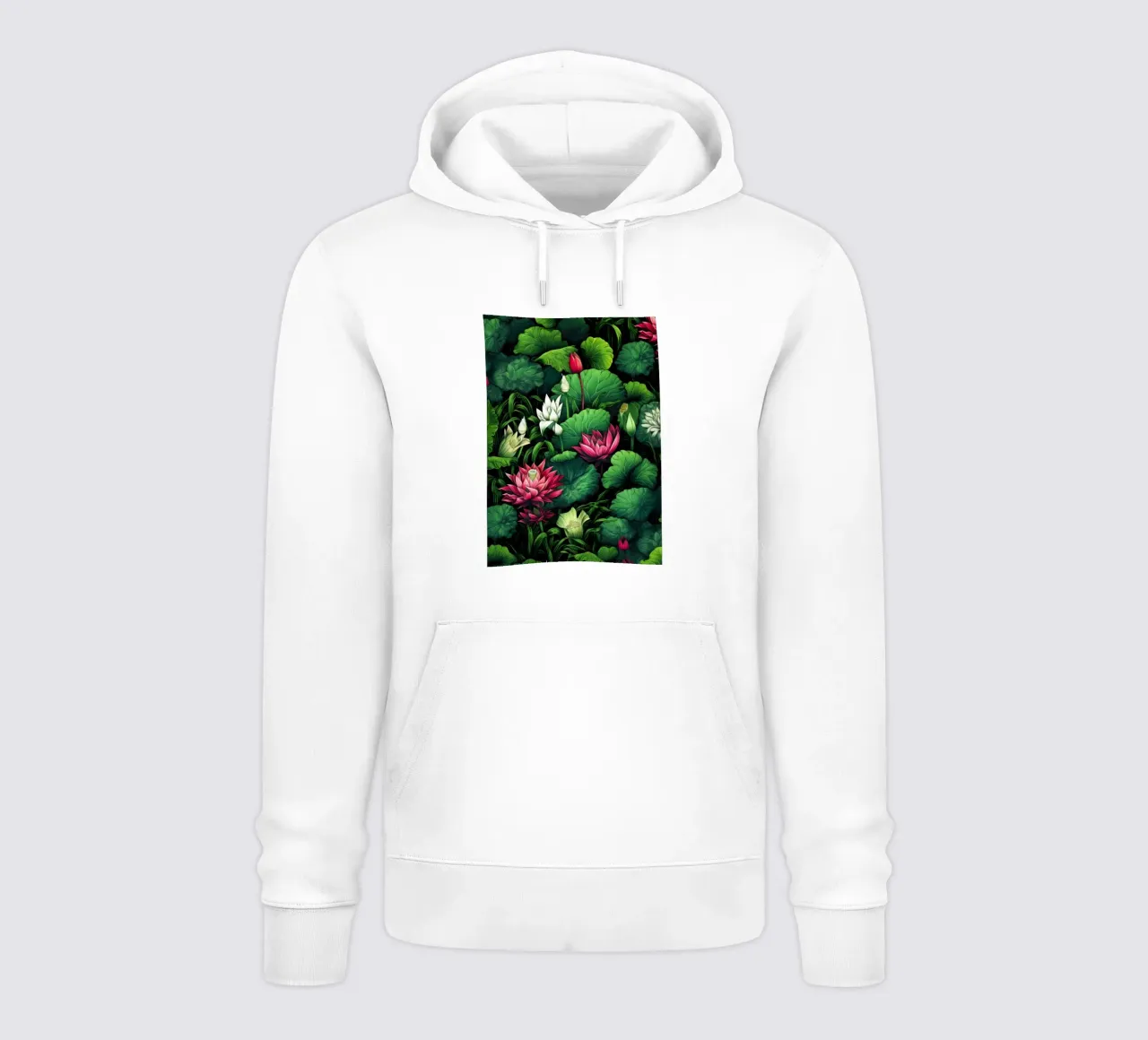 Fiori di loto felpa con cappuccio da Lionmixart
