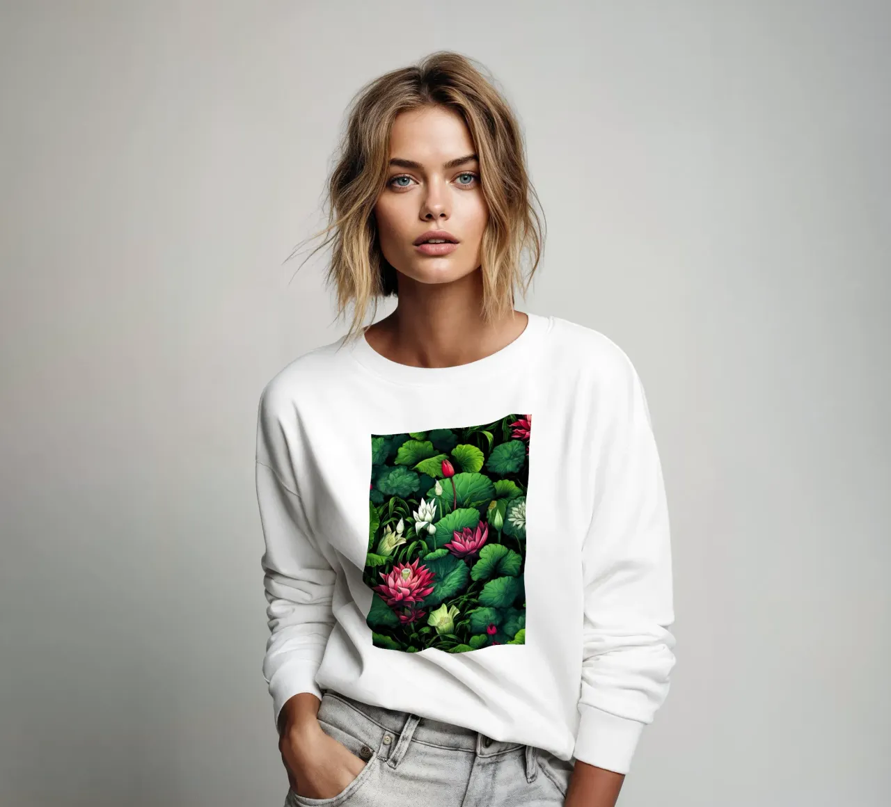 Fiori di loto felpa da Lionmixart