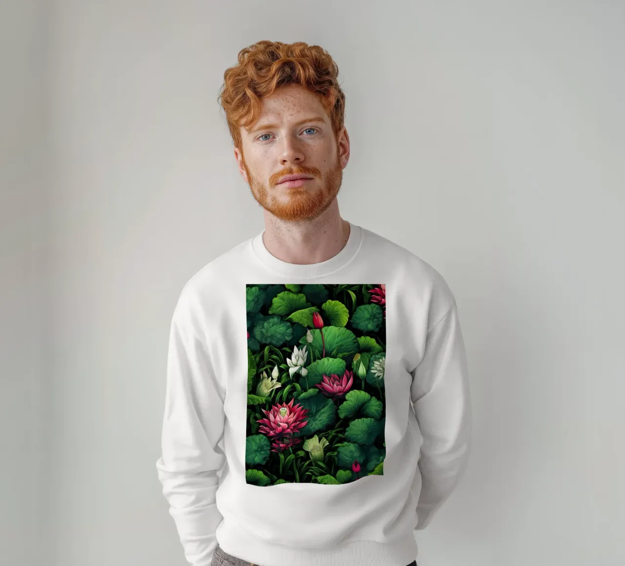 Fiori di loto felpa da Lionmixart