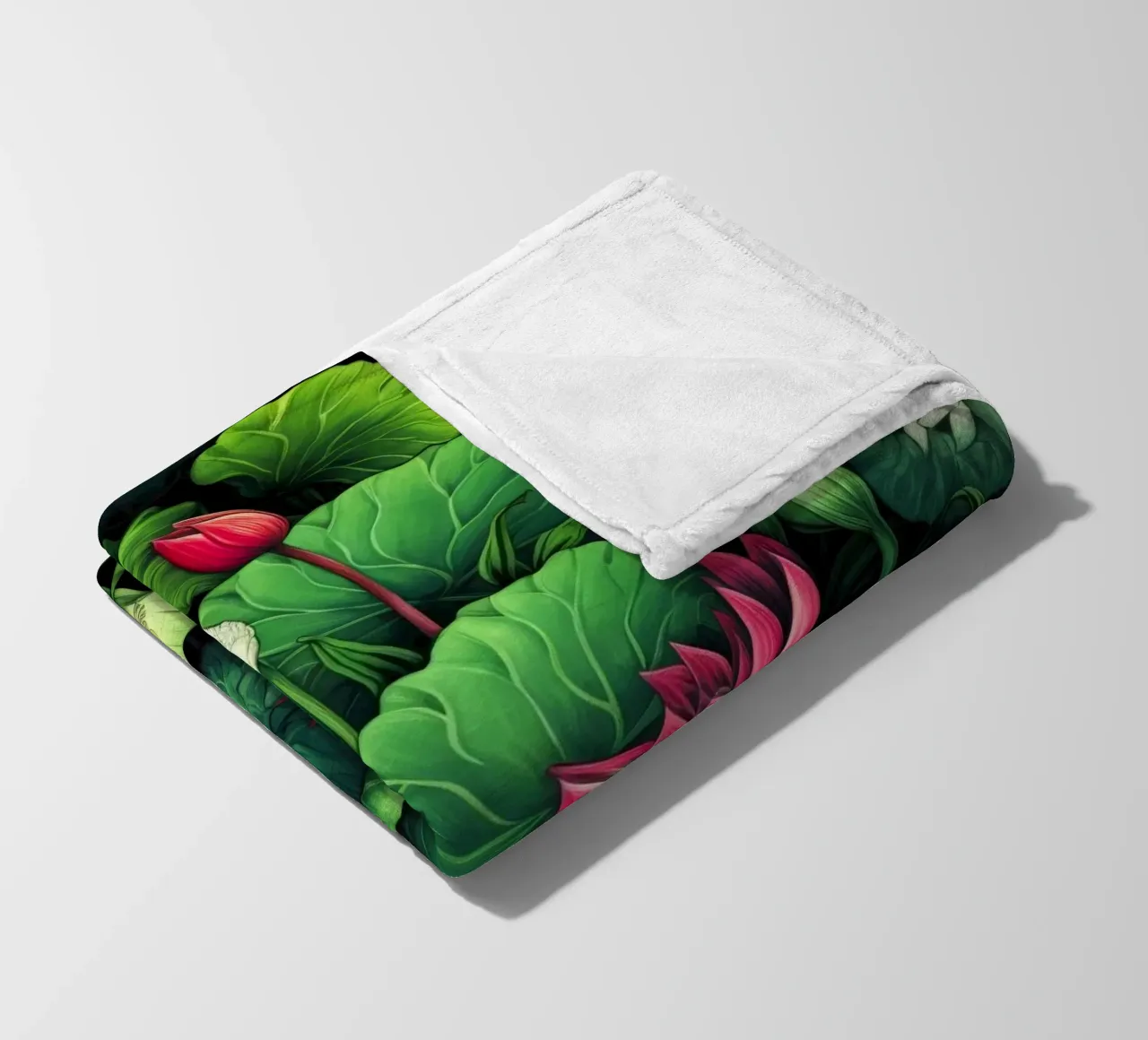 Flores de loto manta de franela de Lionmixart