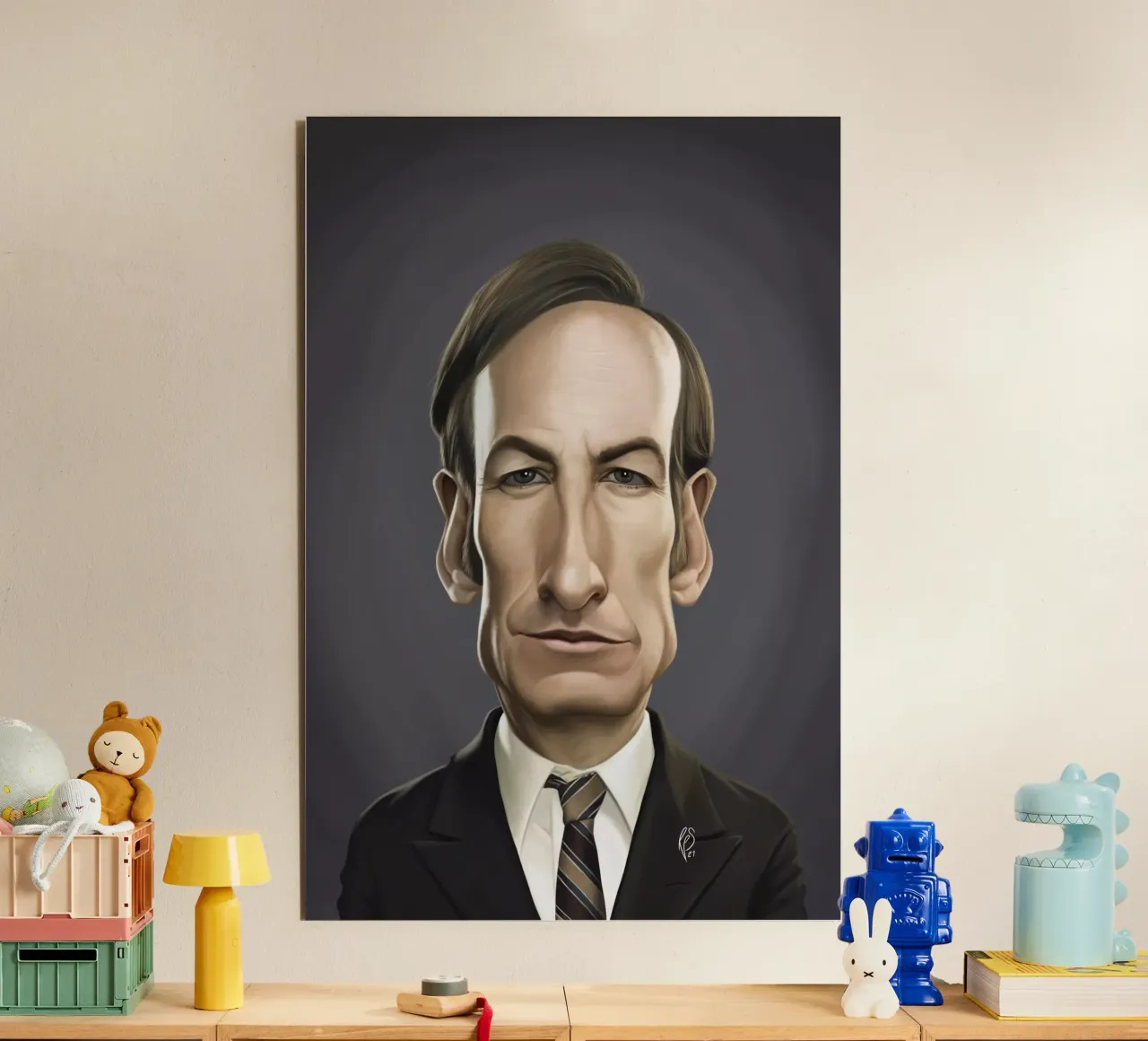 Bob Odenkirk alluminio dibond da Rob Art | Illustration