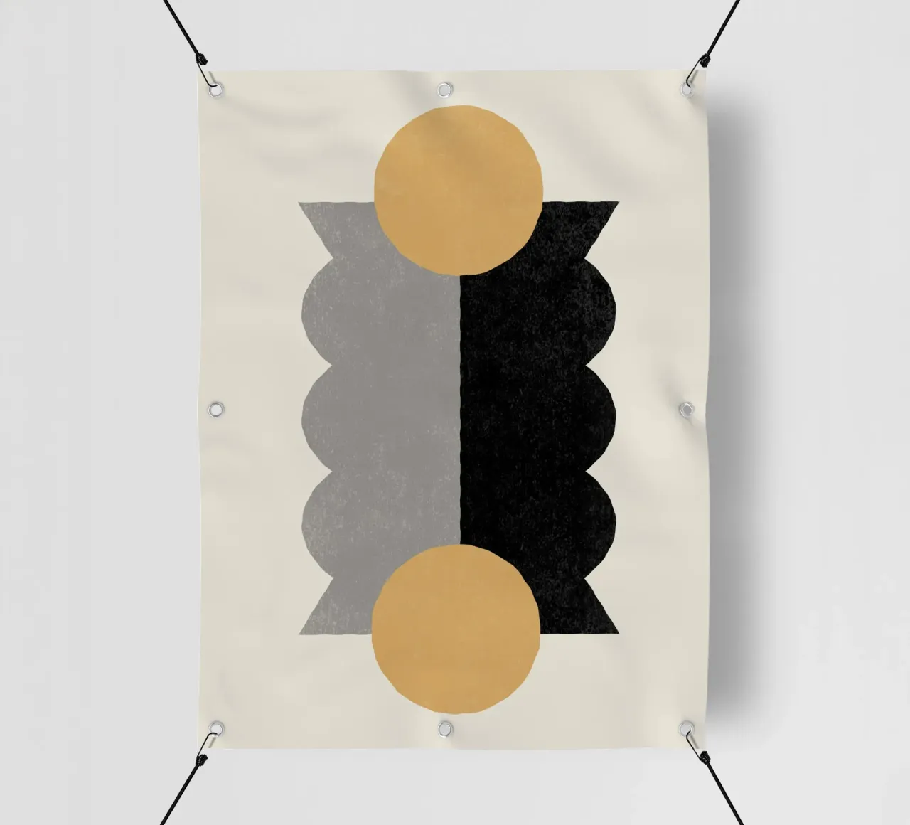 Balance Colorblock - Oro Nero telo in pvc da MoonlightPrint