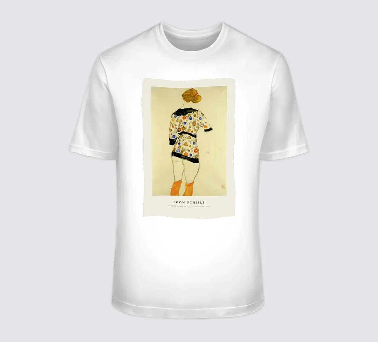 Egon Schiele - Standing Woman In A Patterned Blouse - 1912 T-Shirt von Vintage by JUNIQE
