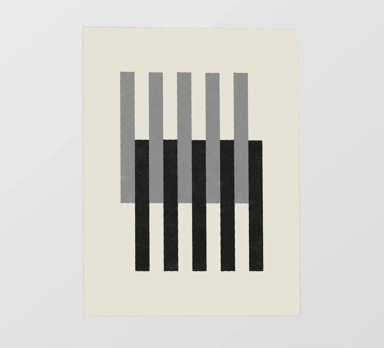Linee allineate - Bianco e nero telo in pvc da MoonlightPrint