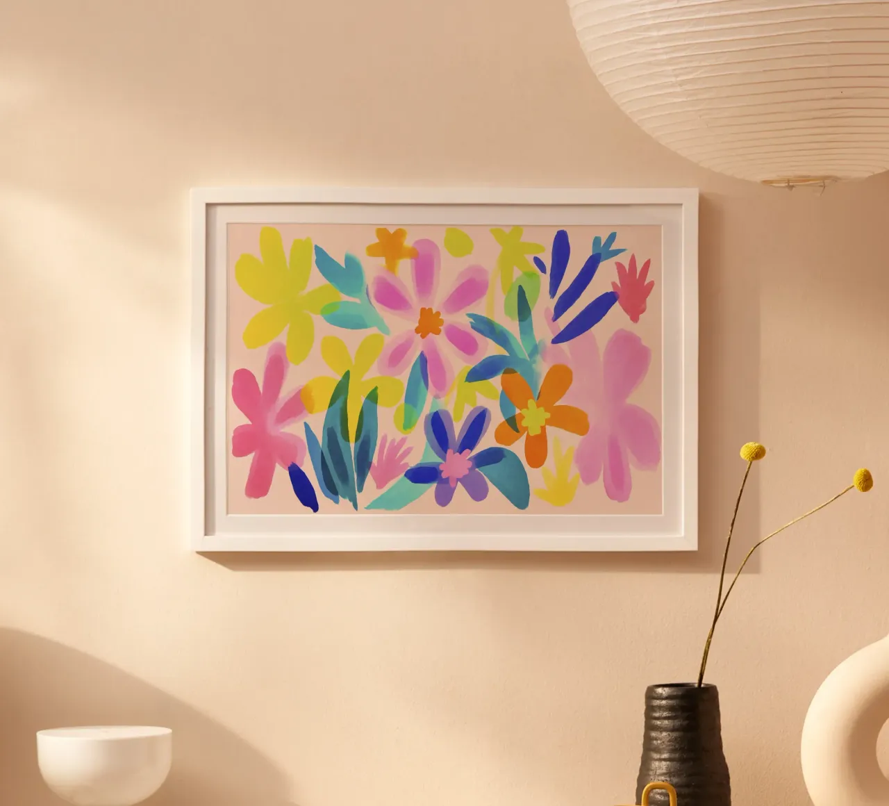Fiori espressivi Summer Vibe poster con telaio in plastica da Andrea Haase Modern Home